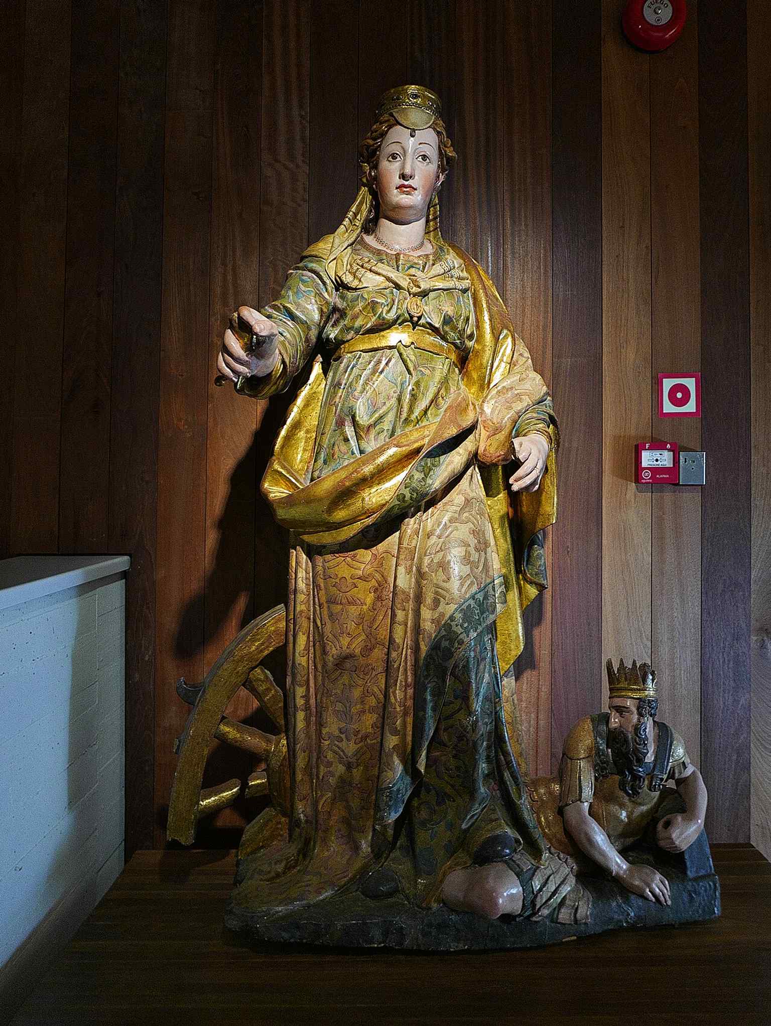 This polychrome 16th-century statue reflects the museum’s bellas artes holdings, built partly from religious art saved after the suppression of local monasteries and convents.