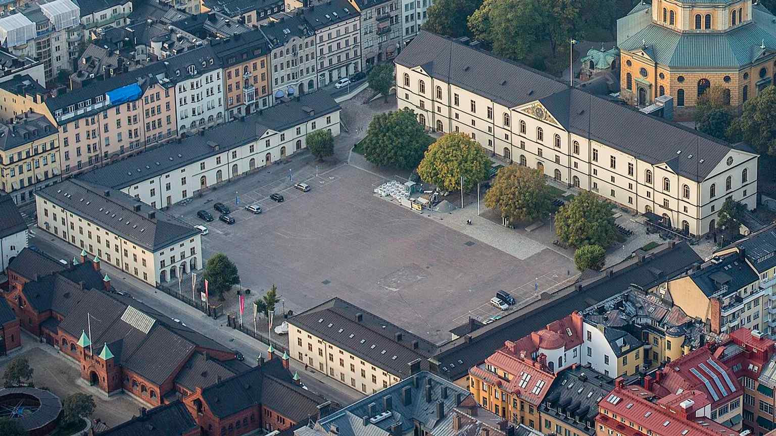 Artillerigården outside the museum, part of the historic military complex that became a state-listed heritage site in 1935.