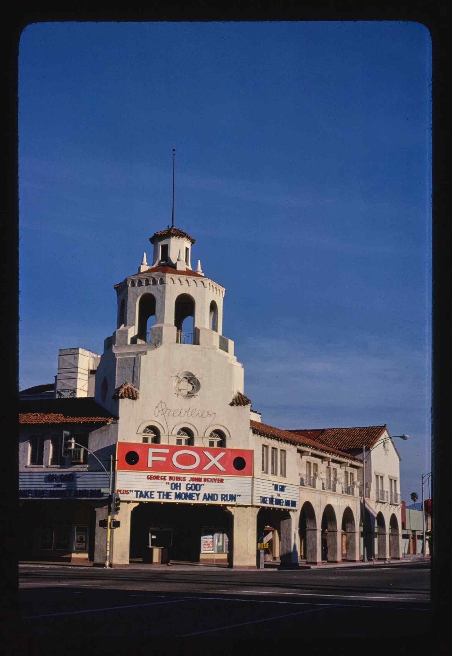A 1978 view of the Fox Theater from the John Margolies archive, showing the pre-renovation movie palace before its 2007–2009 restoration.
