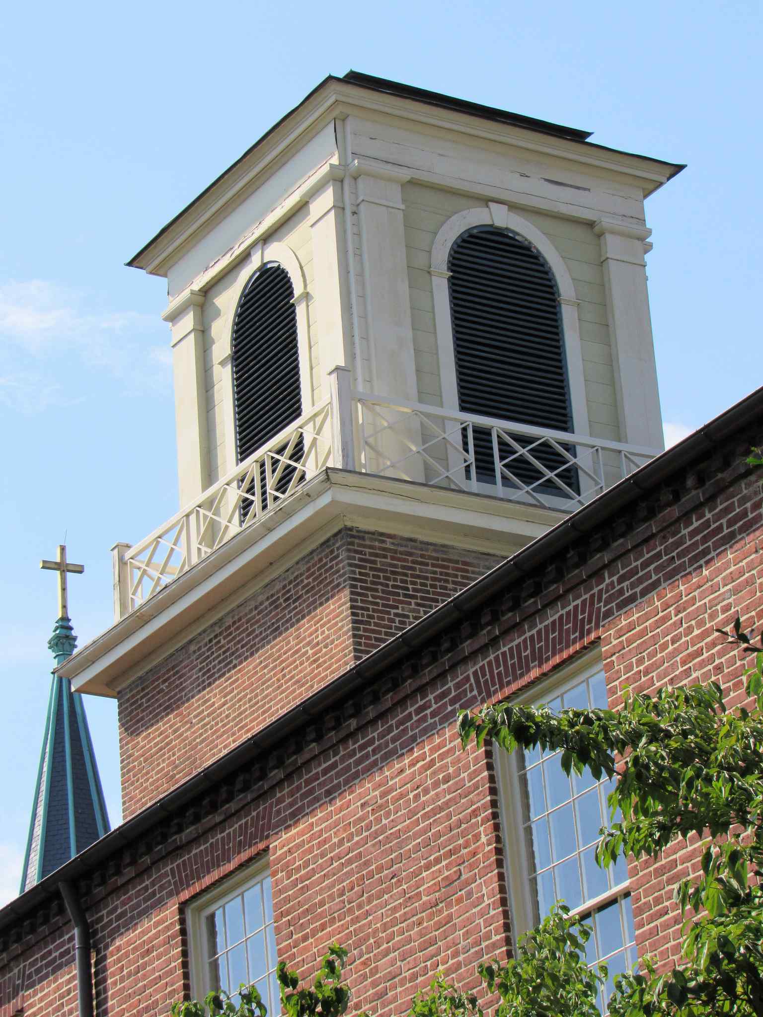 The bell tower, added to the Meeting House in 1843, once tolled for four days in mourning after George Washington's death in 1799.