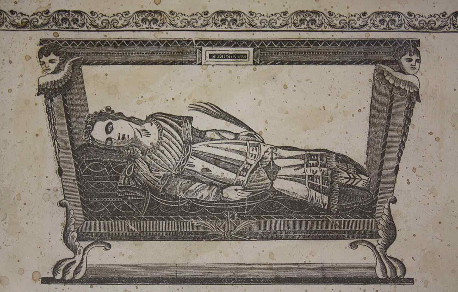 This 1875 engraving of Saint Minia is part of the museum's collection, reflecting the institution's commitment to safeguarding Galician traditions and historical memory.