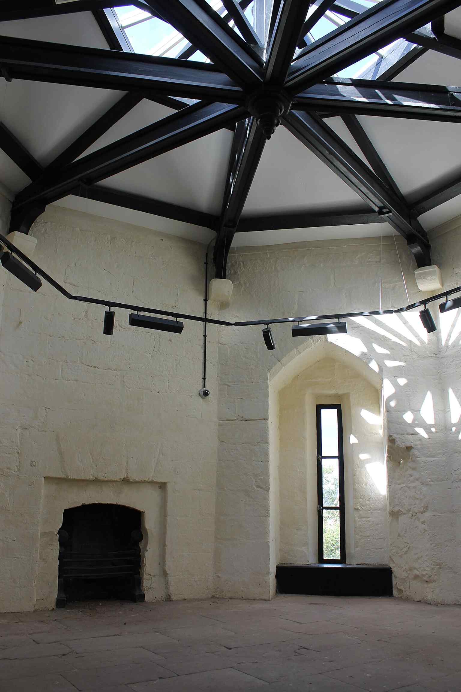 The upstairs room inside the tower, part of the later museum spaces opened by the Chester Mechanics’ Institution in 1838.