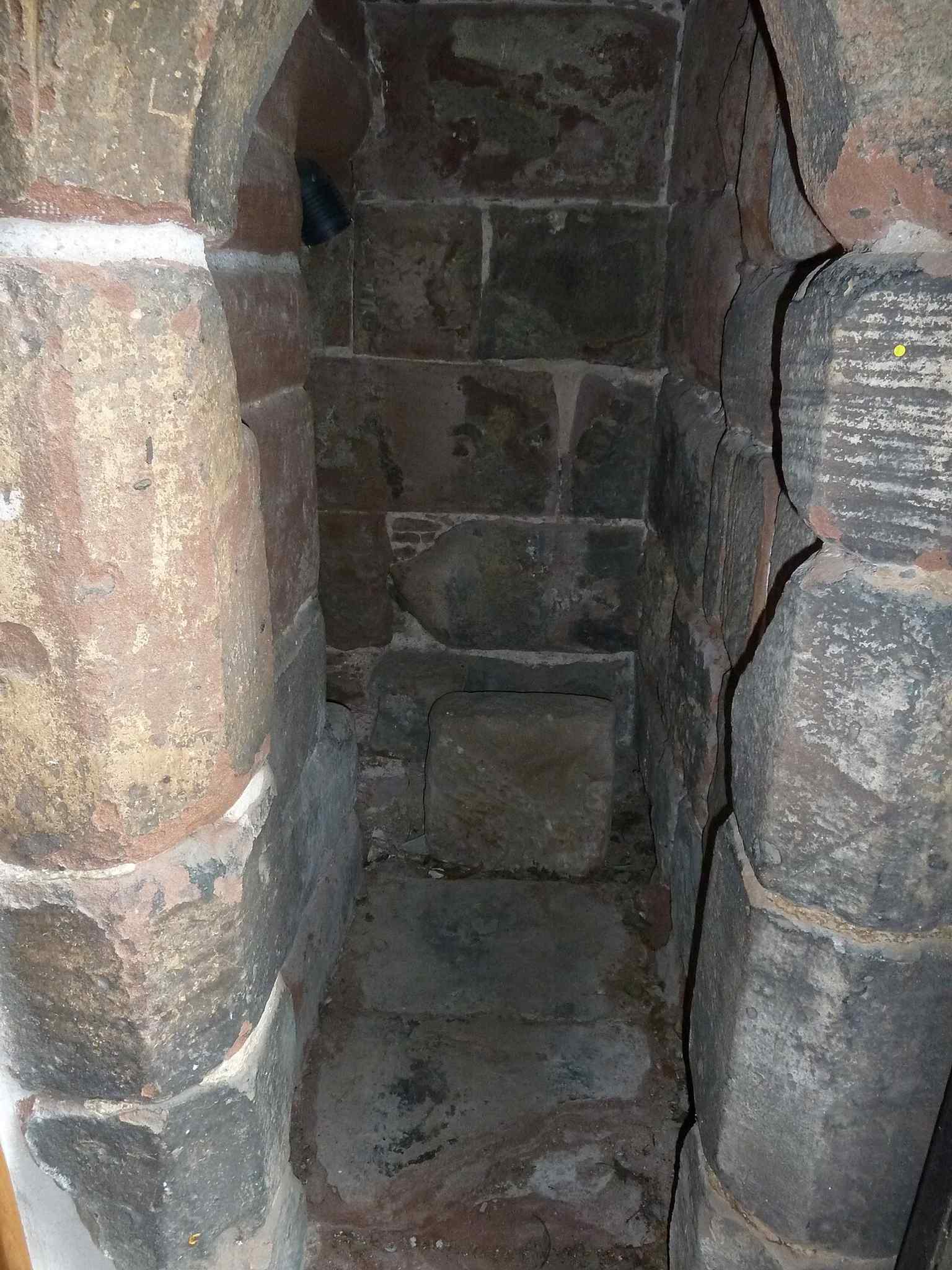 A medieval toilet inside the Water Tower — a rare survival that hints at the building’s everyday medieval practicality.
