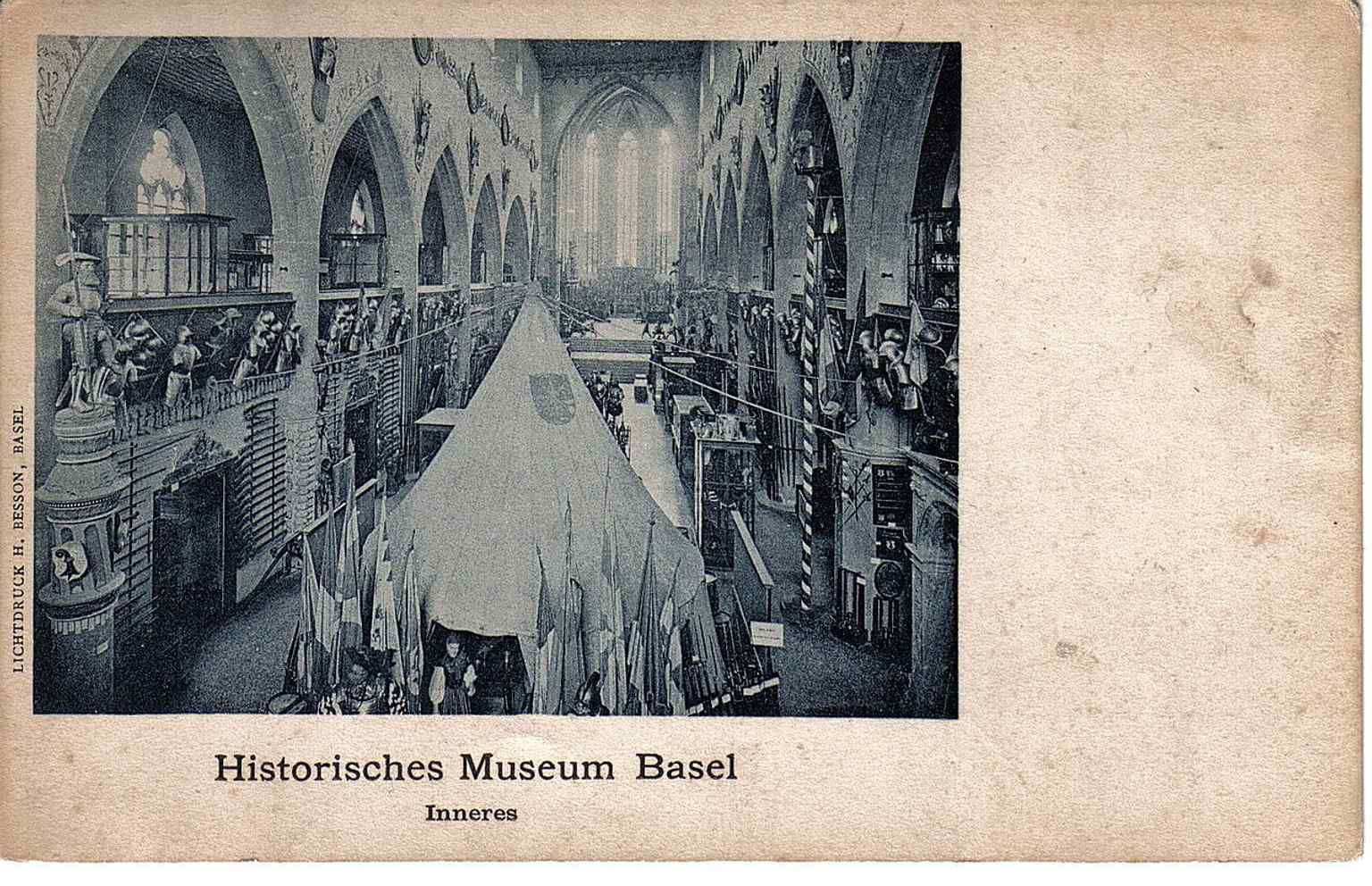 Inside the Barfüsserkirche museum hall, where Basel’s historical collections were brought together under one roof.