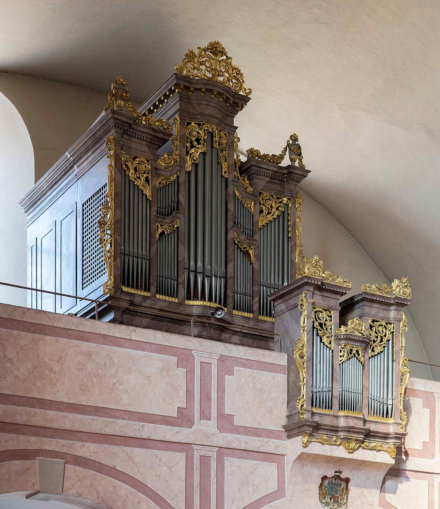 The Haydn organ, central to the church’s musical history and to the performances of Haydn’s late Masses here.