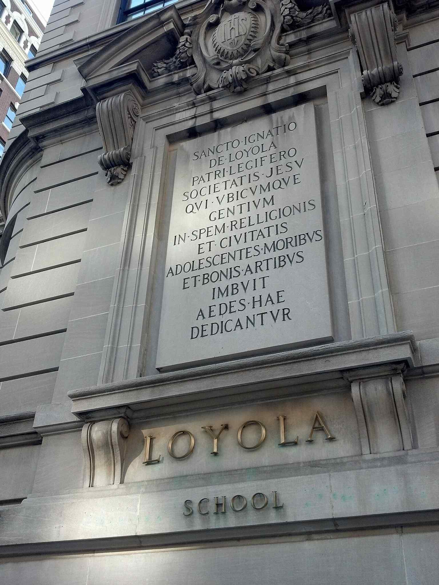 An exterior view of the Church of St. Ignatius Loyola, which was added to the National Register of Historic Places in 1980.