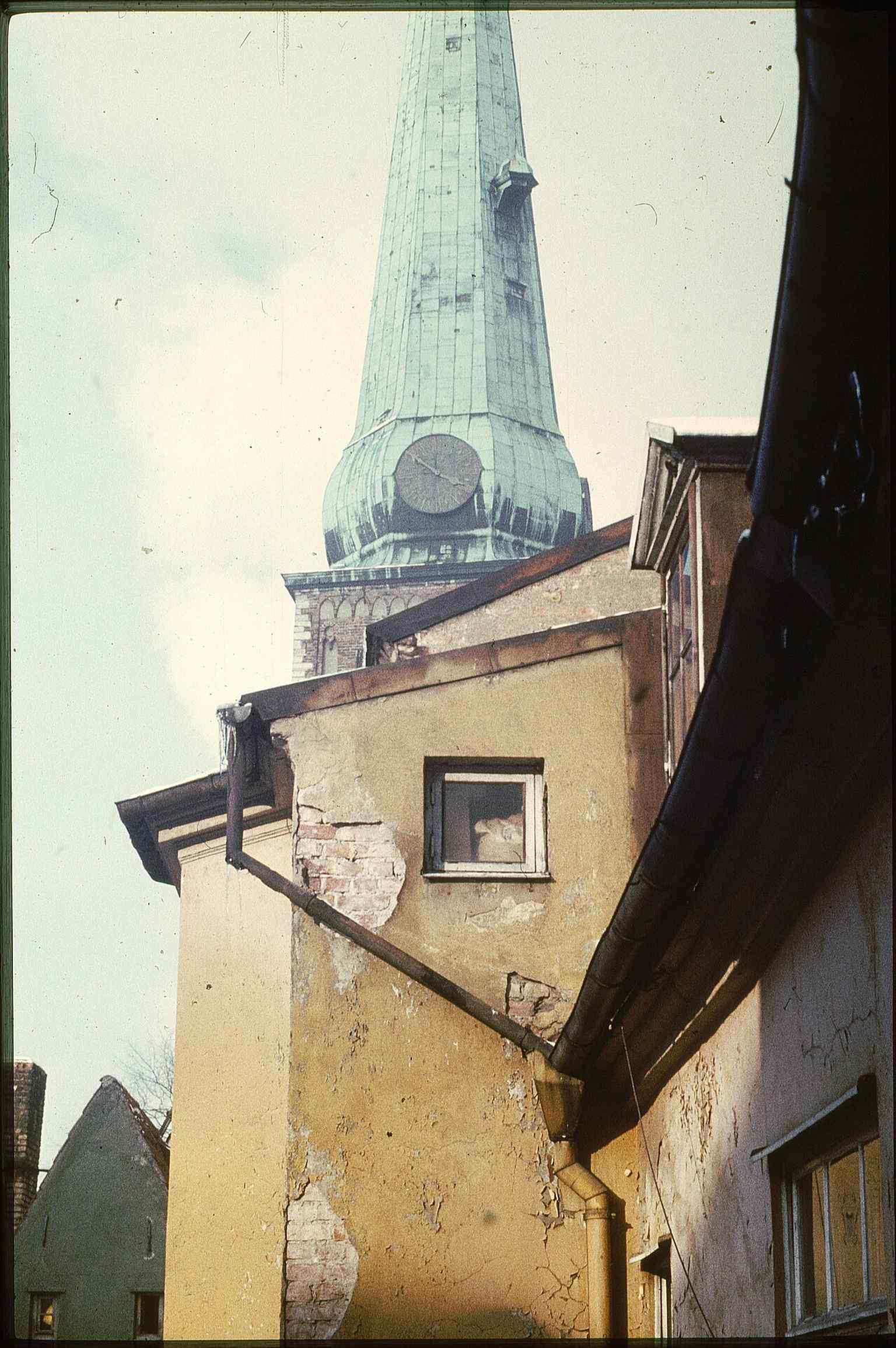 A rare older view of St. James’ Cathedral, useful for showing how the church looked before later restorations and interior changes.