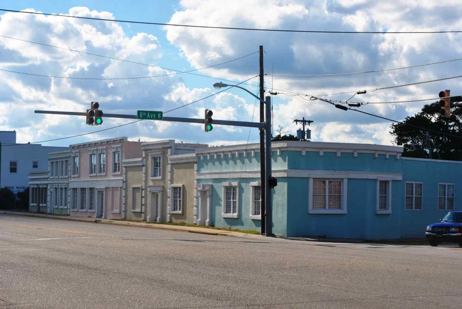 The station’s restored exterior shows the historic Myrtle Beach depot that was later listed on the National Register of Historic Places in 2002.
