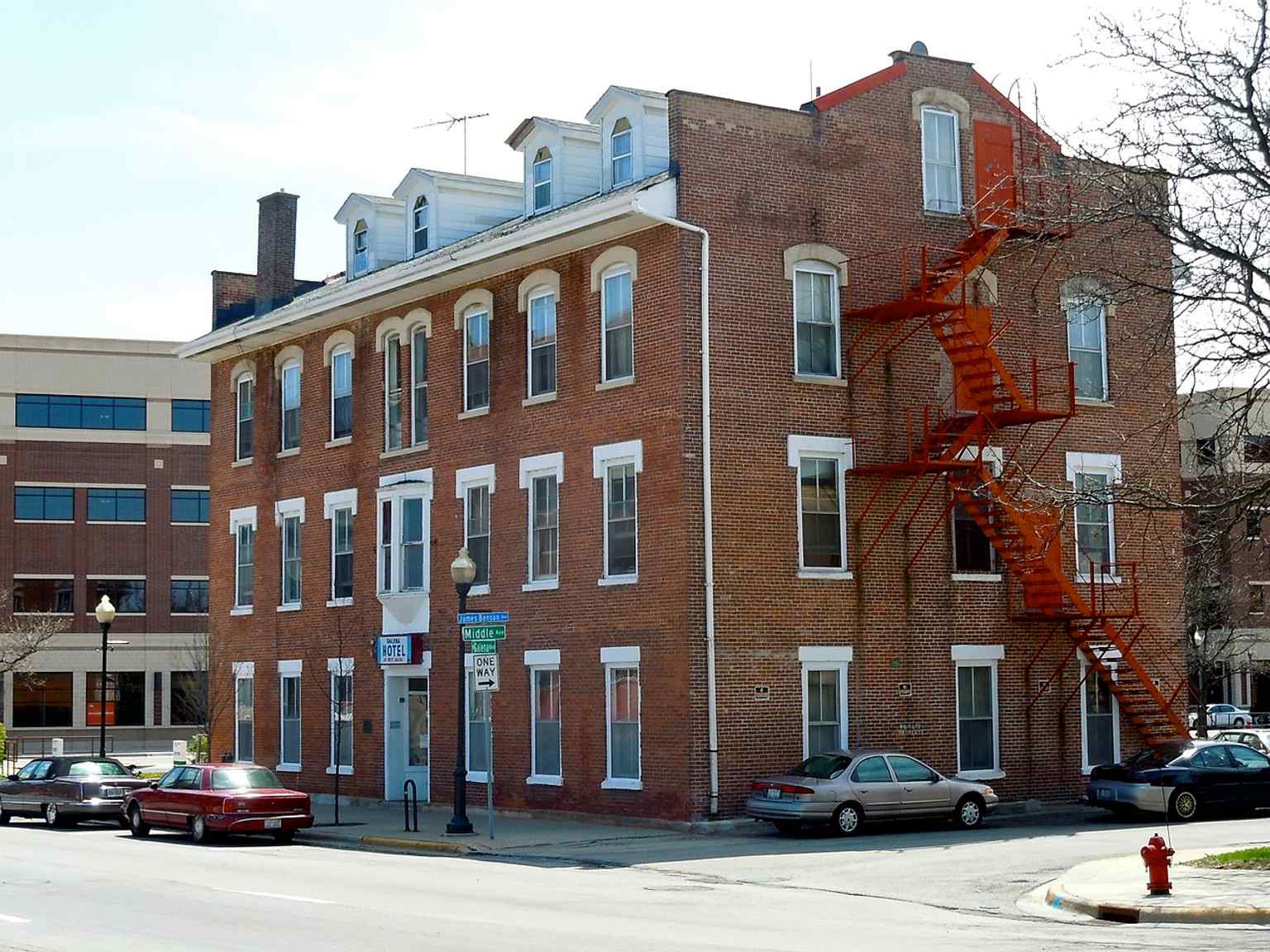 The historic Fox River House on Galena Street, the oldest hotel still standing in Aurora and a survivor of multiple name changes.