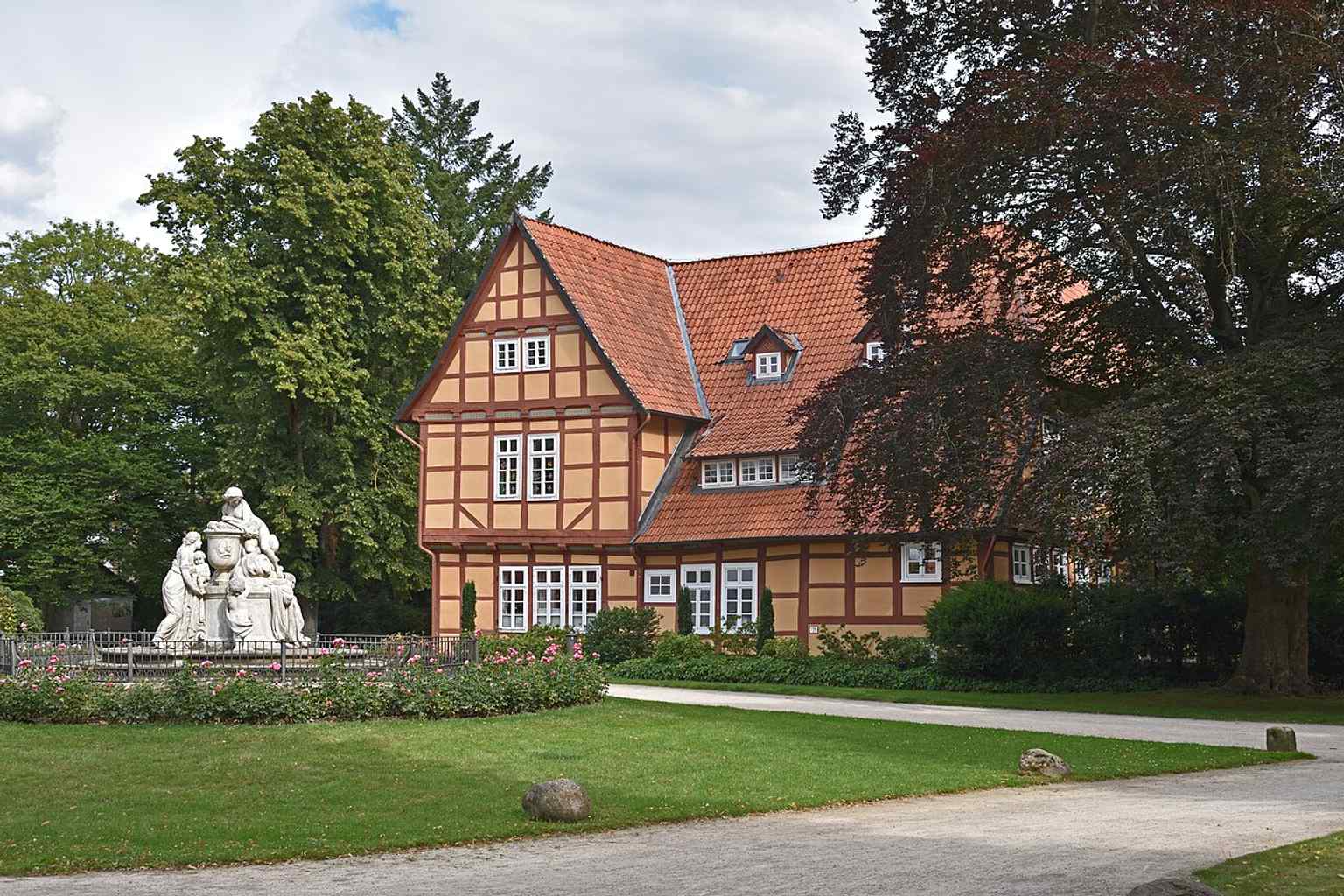 The Renaissance-Schlösschen, built in 1611 by Duke Christian, originally housed the court gardeners and now serves as a daycare center.