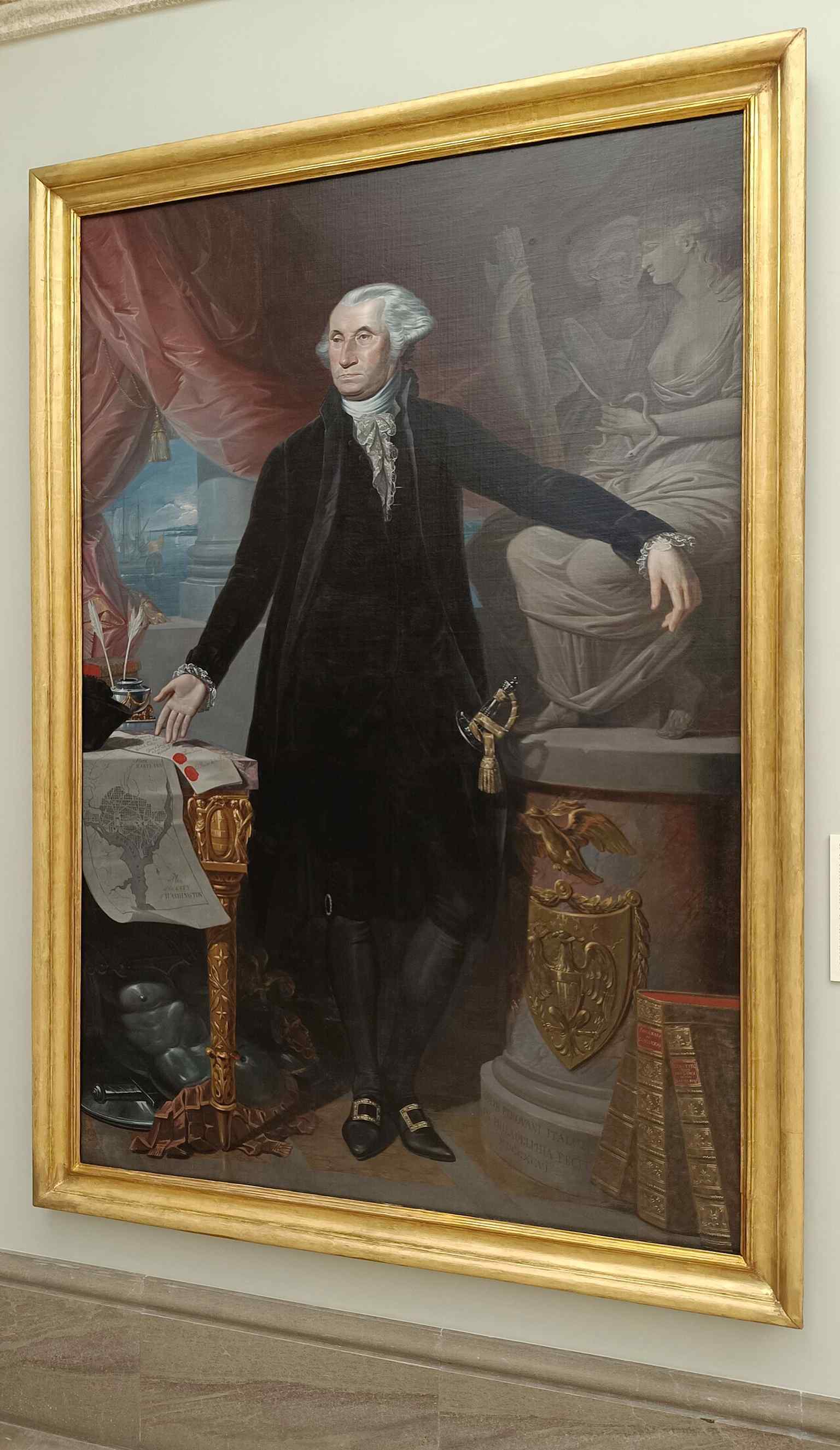 Josef Perovani’s 1796 portrait of George Washington is one of the Academy’s most striking international works.
