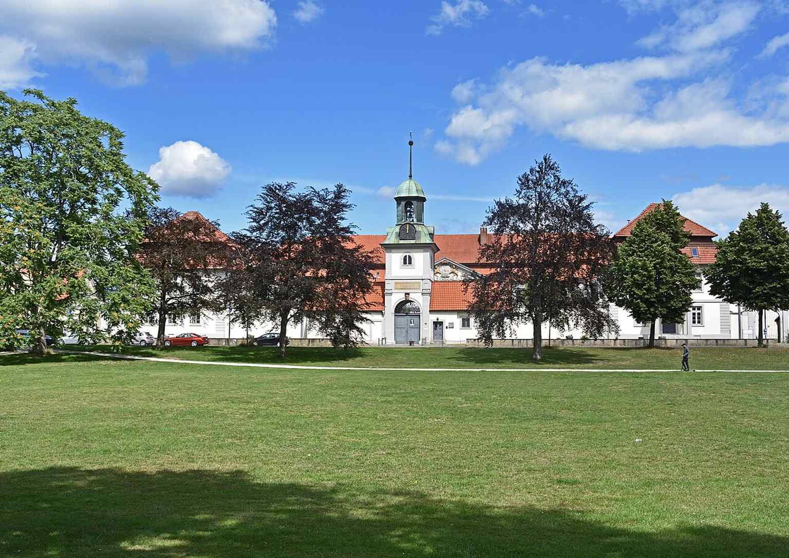 This image shows the exterior of the Celle Correctional Facility, known as Germany's oldest functioning prison, which has been in continuous operation since its construction between 1710 and 1724.