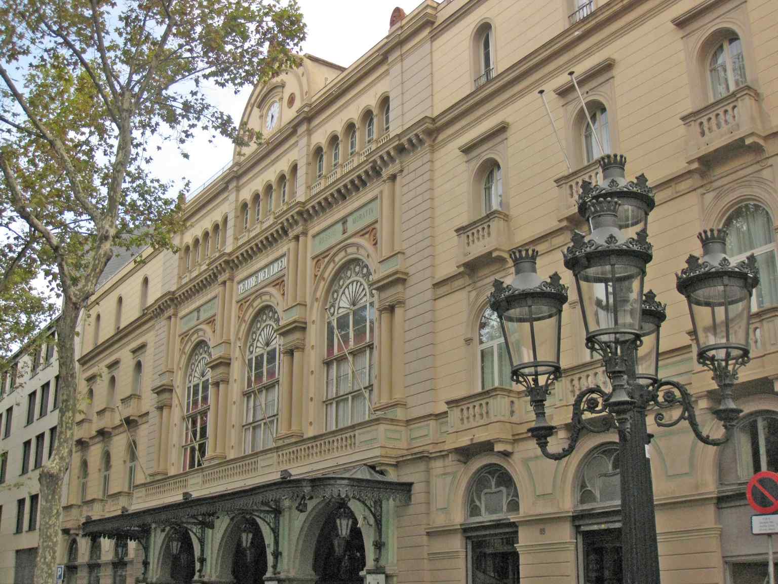 Gran Teatre del Liceu, façana Rambla