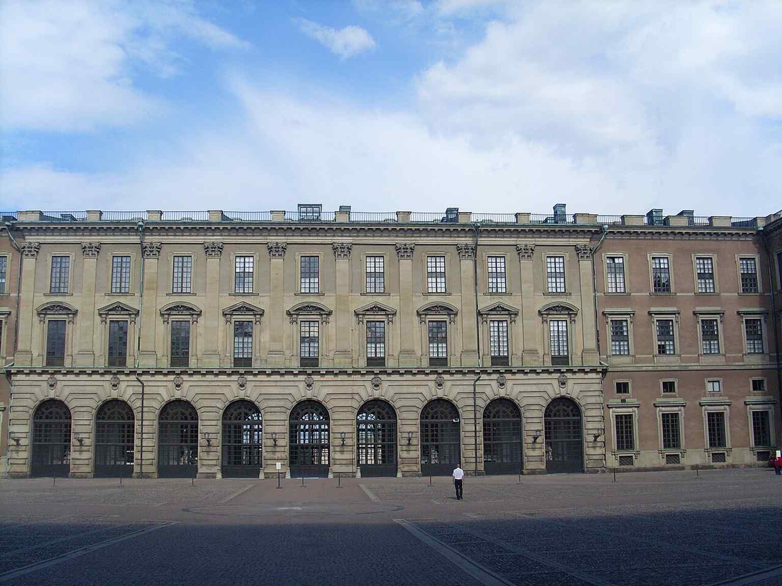 The lion masks in the Inner Courtyard, a subtle surviving decorative motif linked to Caspar Schröder’s sculptural work.