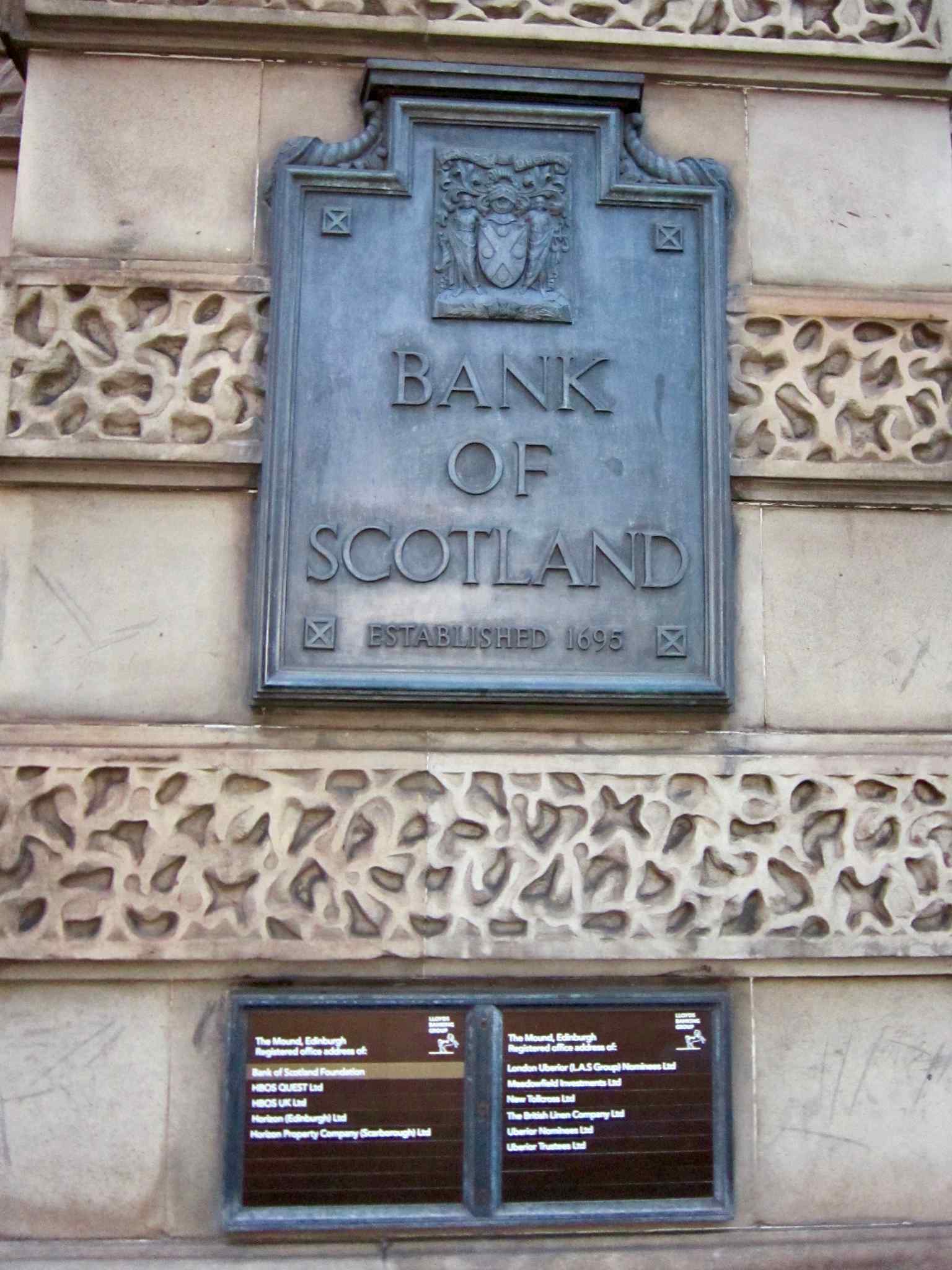Bank of Scotland foundation plaque at Museum on the Mound (Ank Kumar, Infosys Limited)