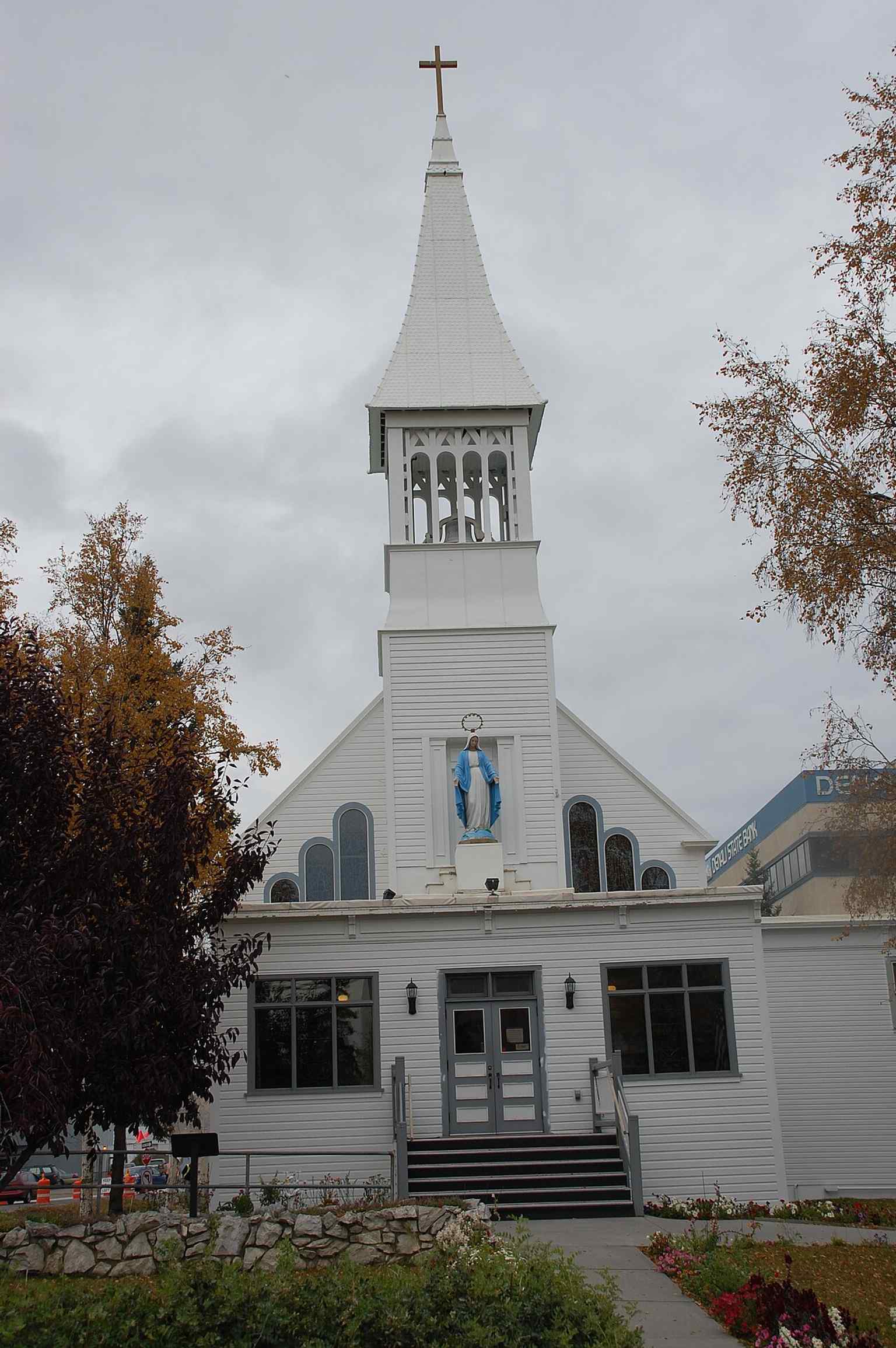 A clear modern exterior of Immaculate Conception Church, the former cathedral later known as the ‘Cathedral of the North.’