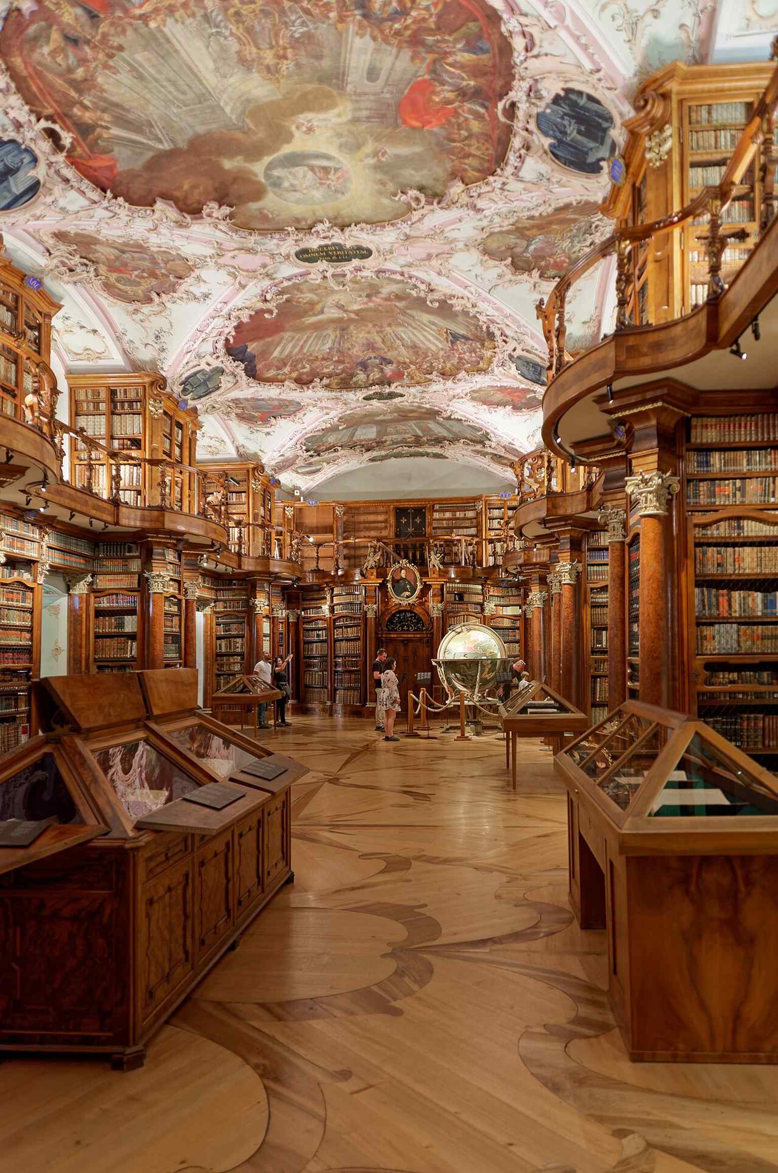 An outside view of the Stiftsbibliothek in the abbey district, where the library occupies the upper floors.