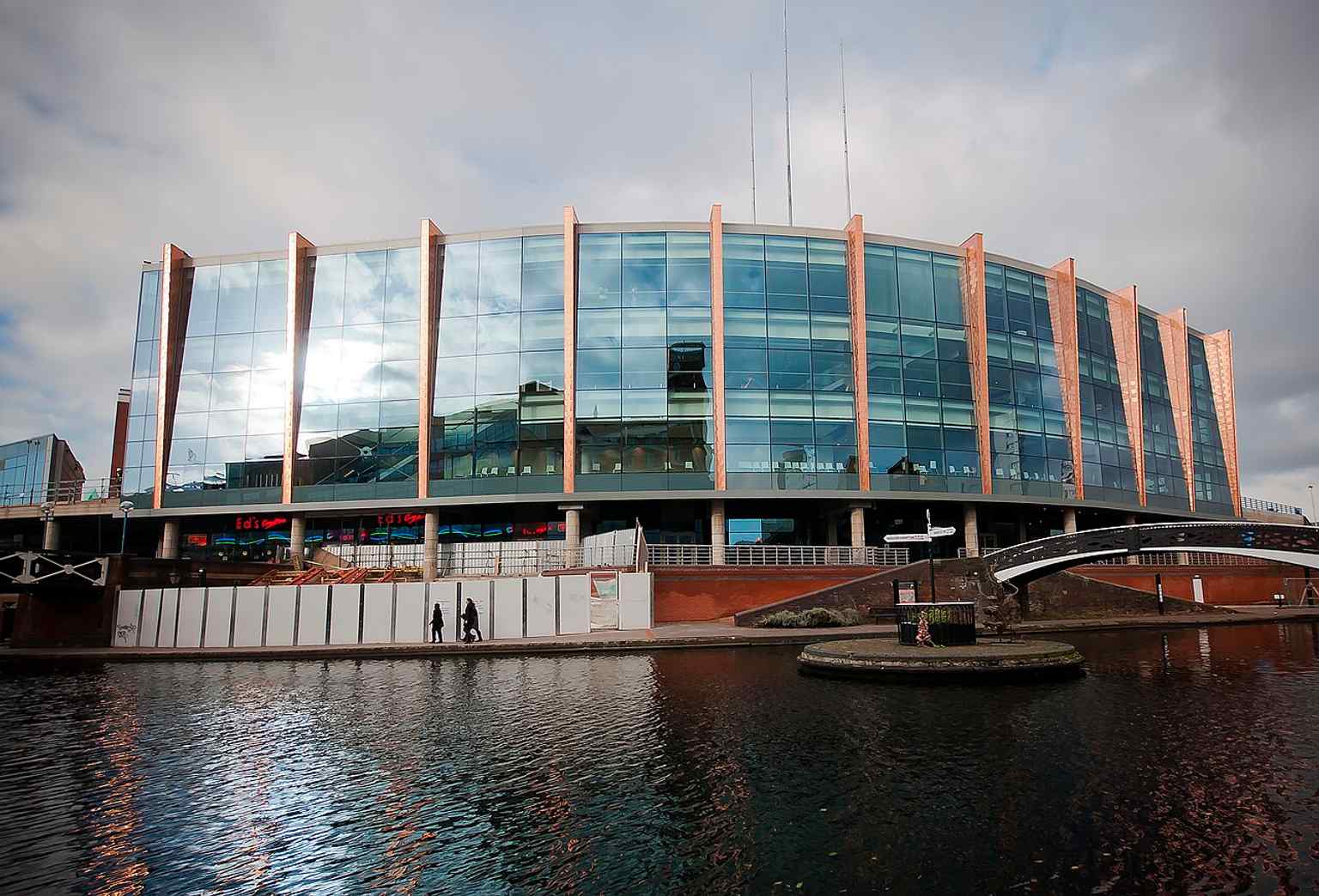 The arena after its 2014 refurbishment, when the old NIA was relaunched as the Barclaycard Arena with a modernized canal-side look.