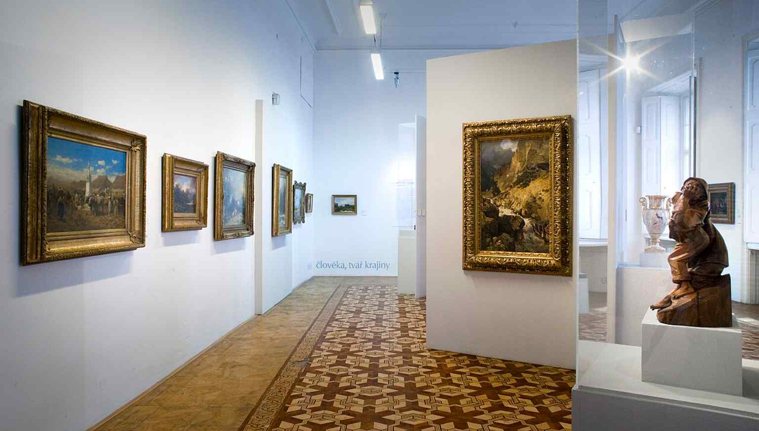 The gallery’s permanent exhibition inside the palace, showing how the building has been transformed from state offices into an art museum.