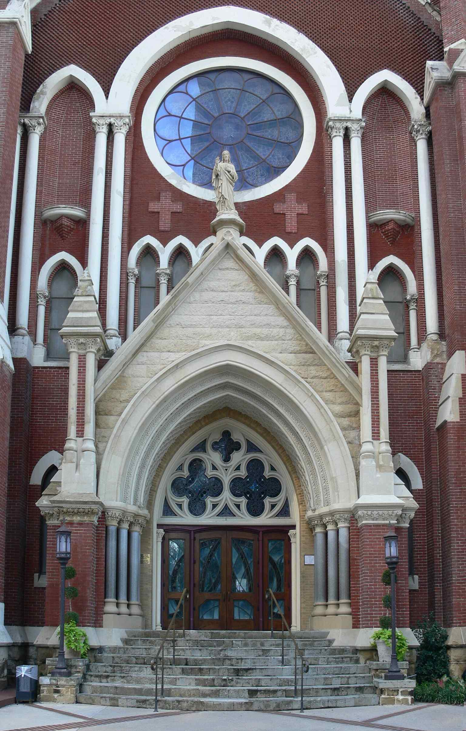The main entrance, where generations of worshippers have entered the cathedral that became a National Shrine in 2023.