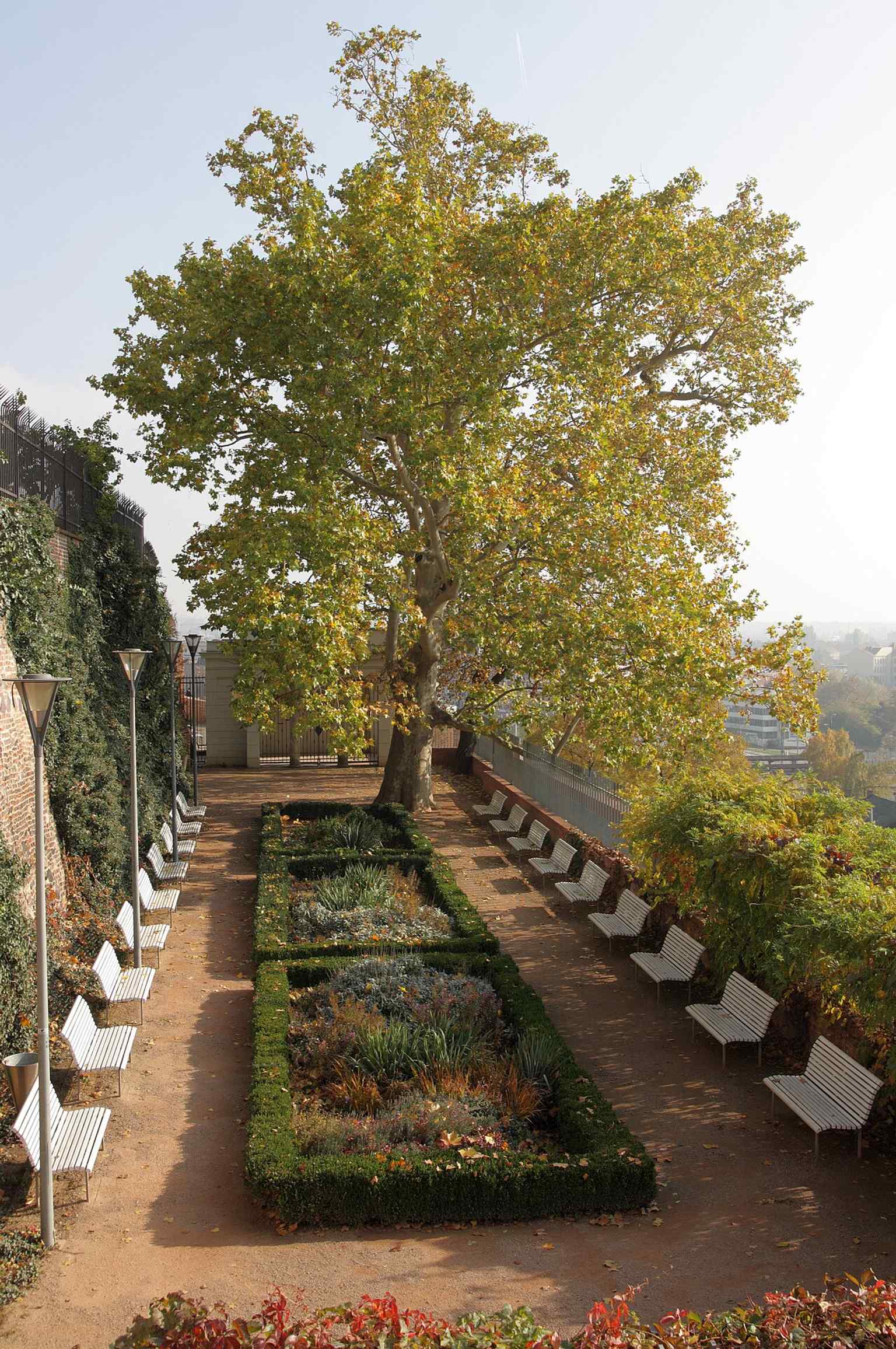 Another view of Místodržitelská Garden, helping show the park’s varied terraces and linked garden spaces.