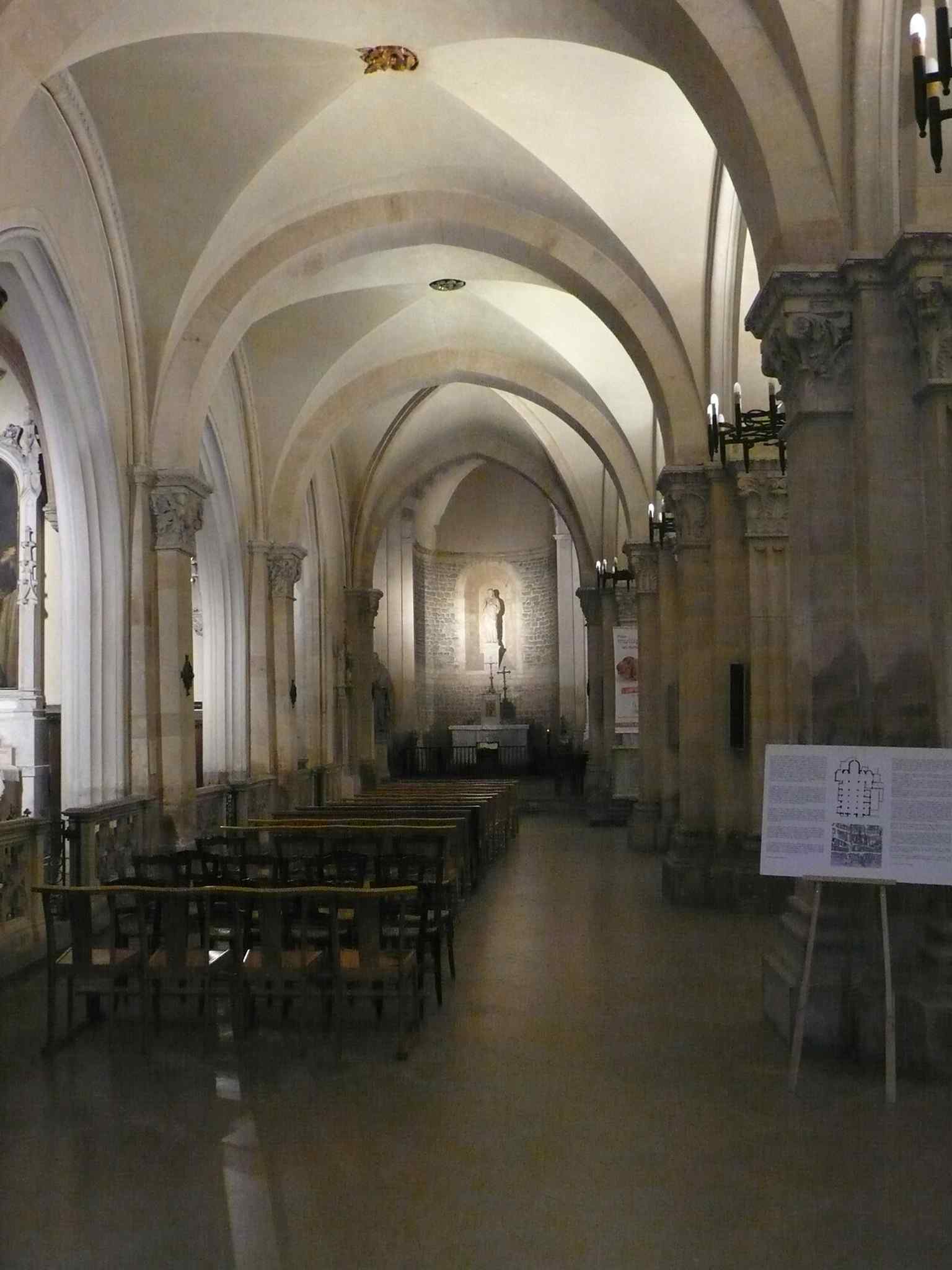 The north aisle inside Saint Paul — a good view of the church’s interior structure and scale.