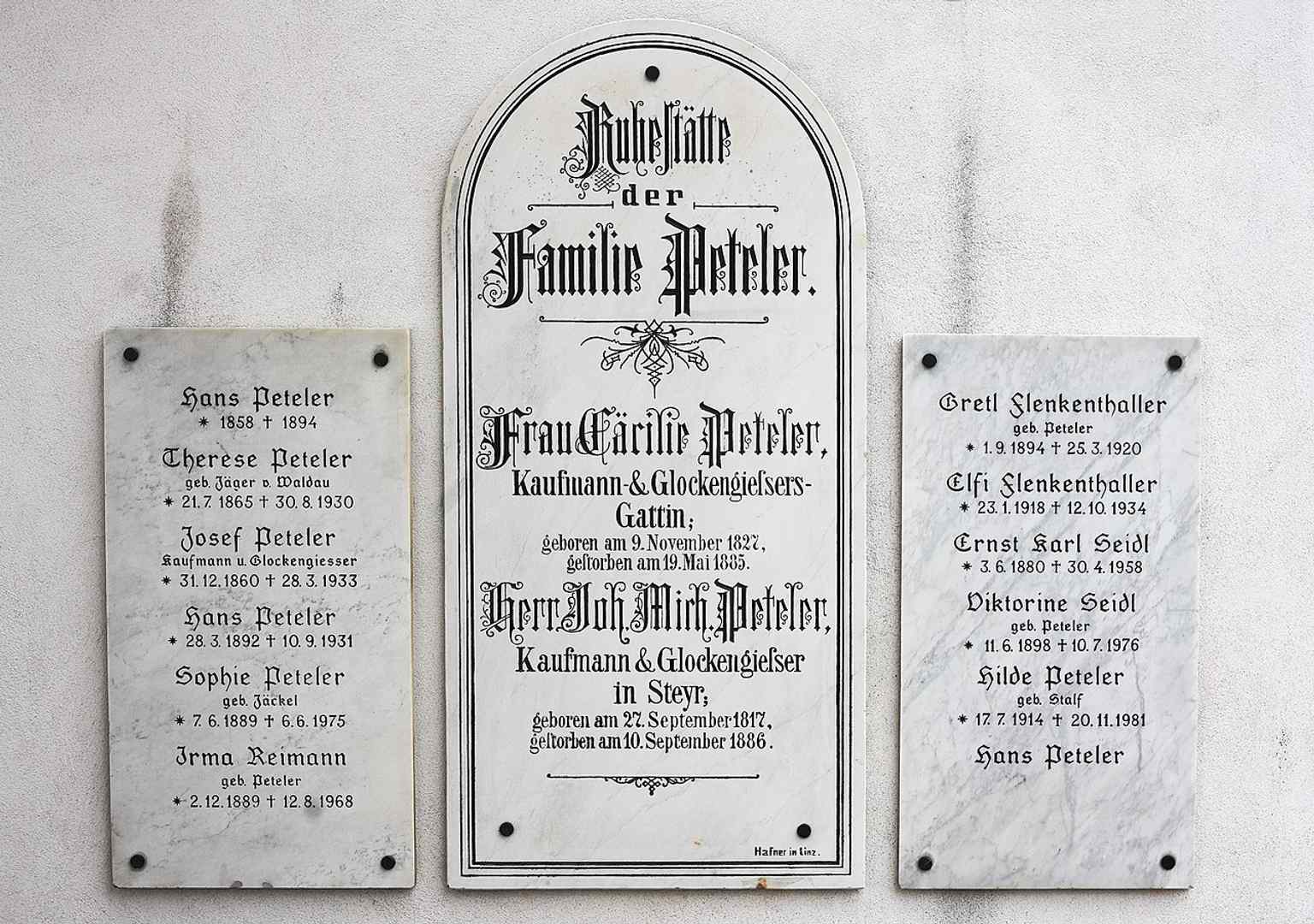 A grave in the Protestant section, illustrating the cemetery’s later denominational divisions and expansions.