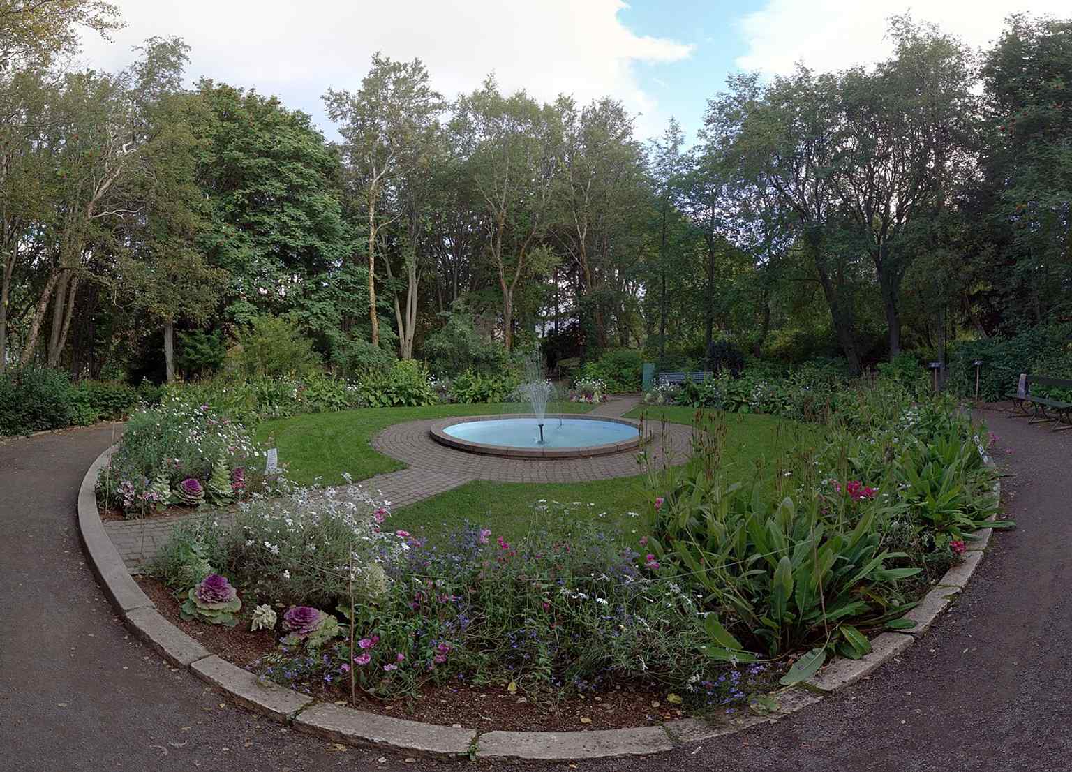 The garden fountain adds to the park-like atmosphere of Akureyri’s first public park, founded in 1910.