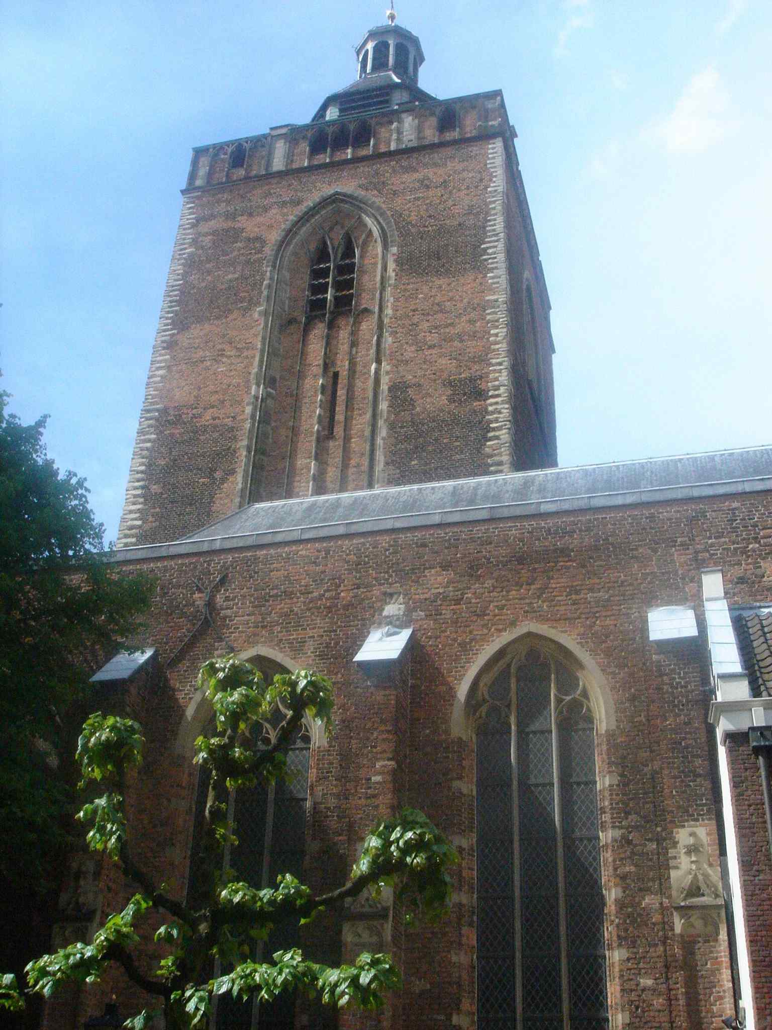 This contemporary exterior view of the Buurkerk shows the building as it houses the Museum Speelklok today, formerly the oldest parish church in Utrecht.