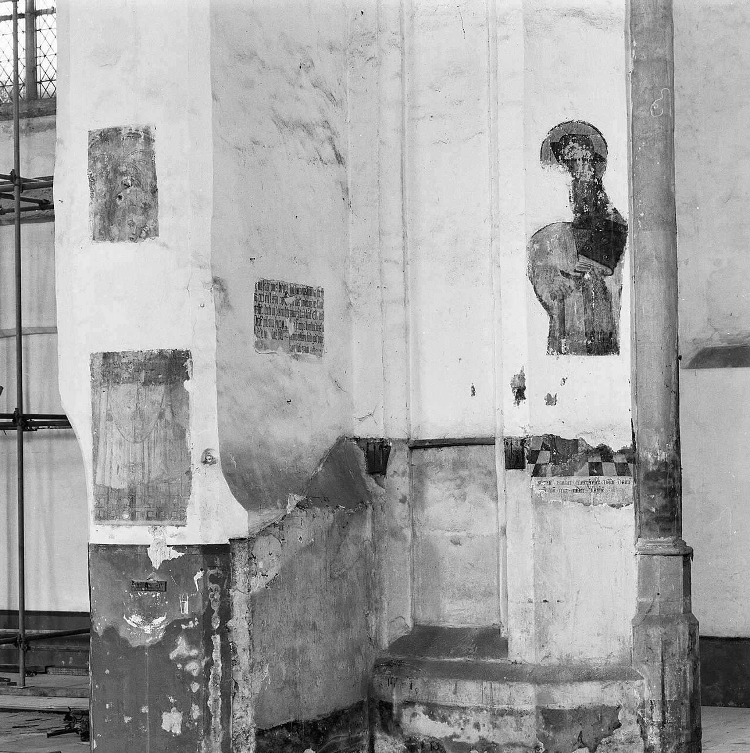 Further detail of the historical murals, a testament to the church's rich interior embellishment before its conversion into a museum.