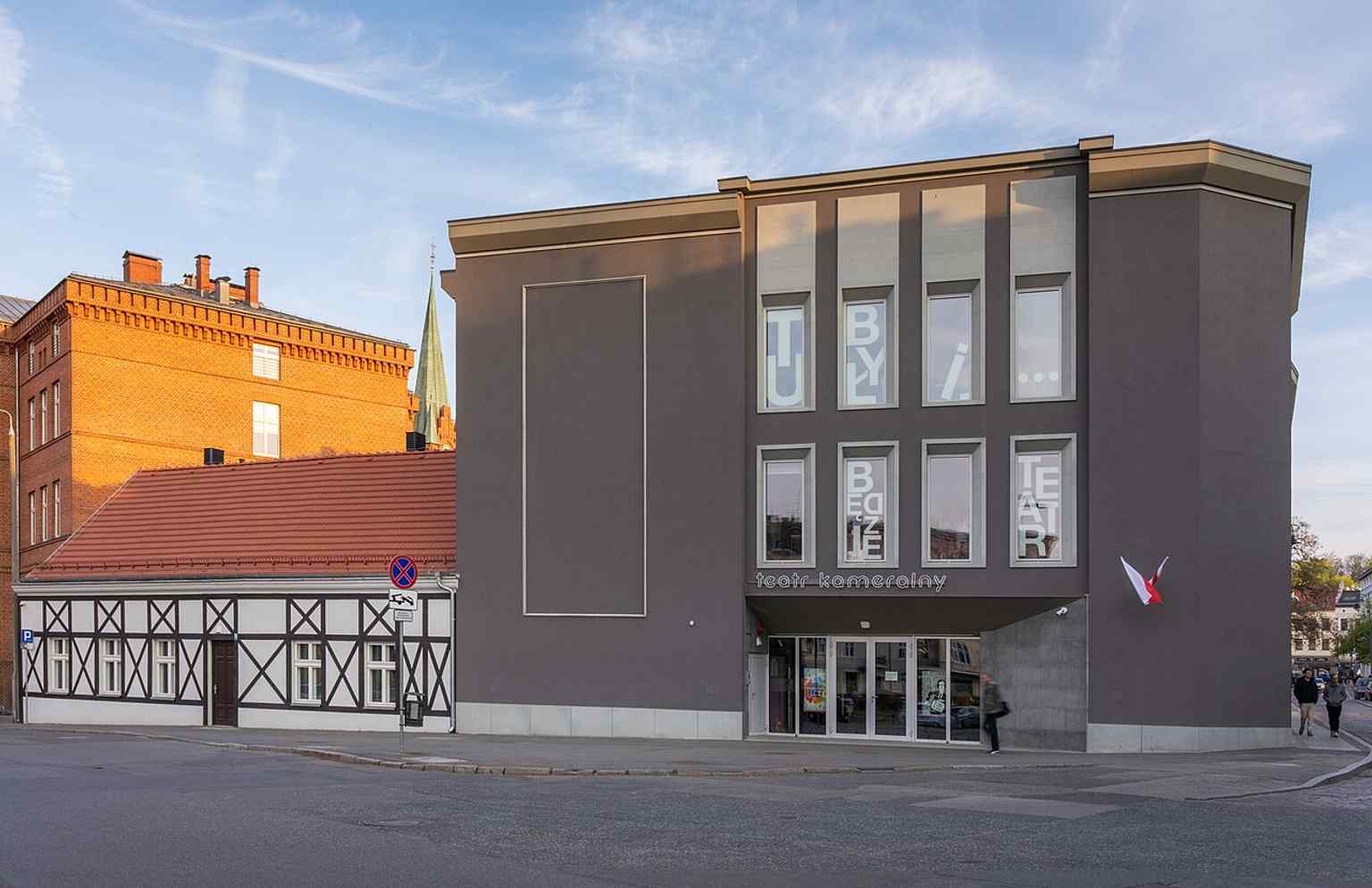 The Chamber Theatre adds cultural life to Grodzka Street, in a building long used for performances and gatherings.
