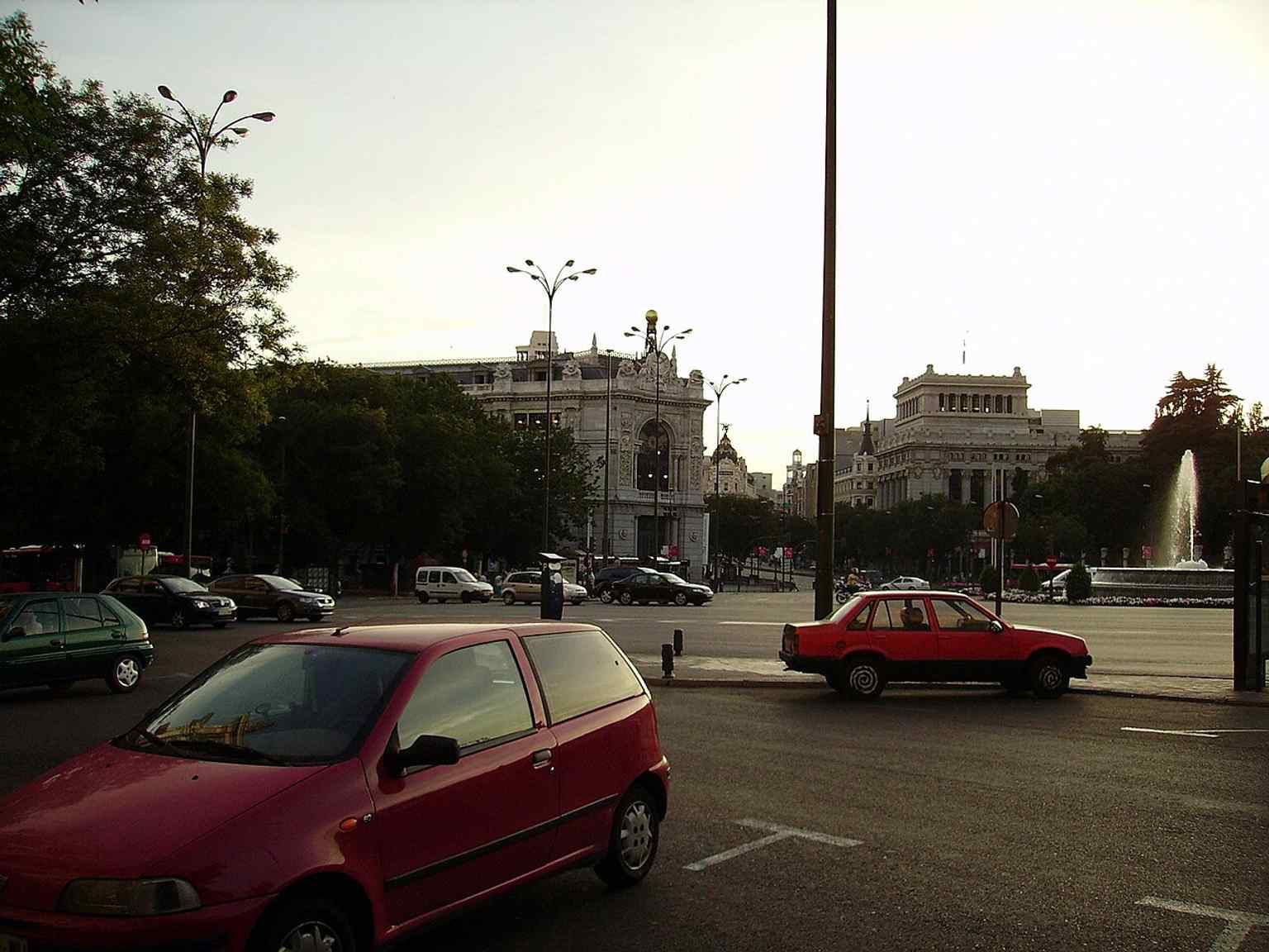 The Banco de España, which closes the southwest corner of Cibeles Square and helped define the modern plaza after the fountain’s relocation.