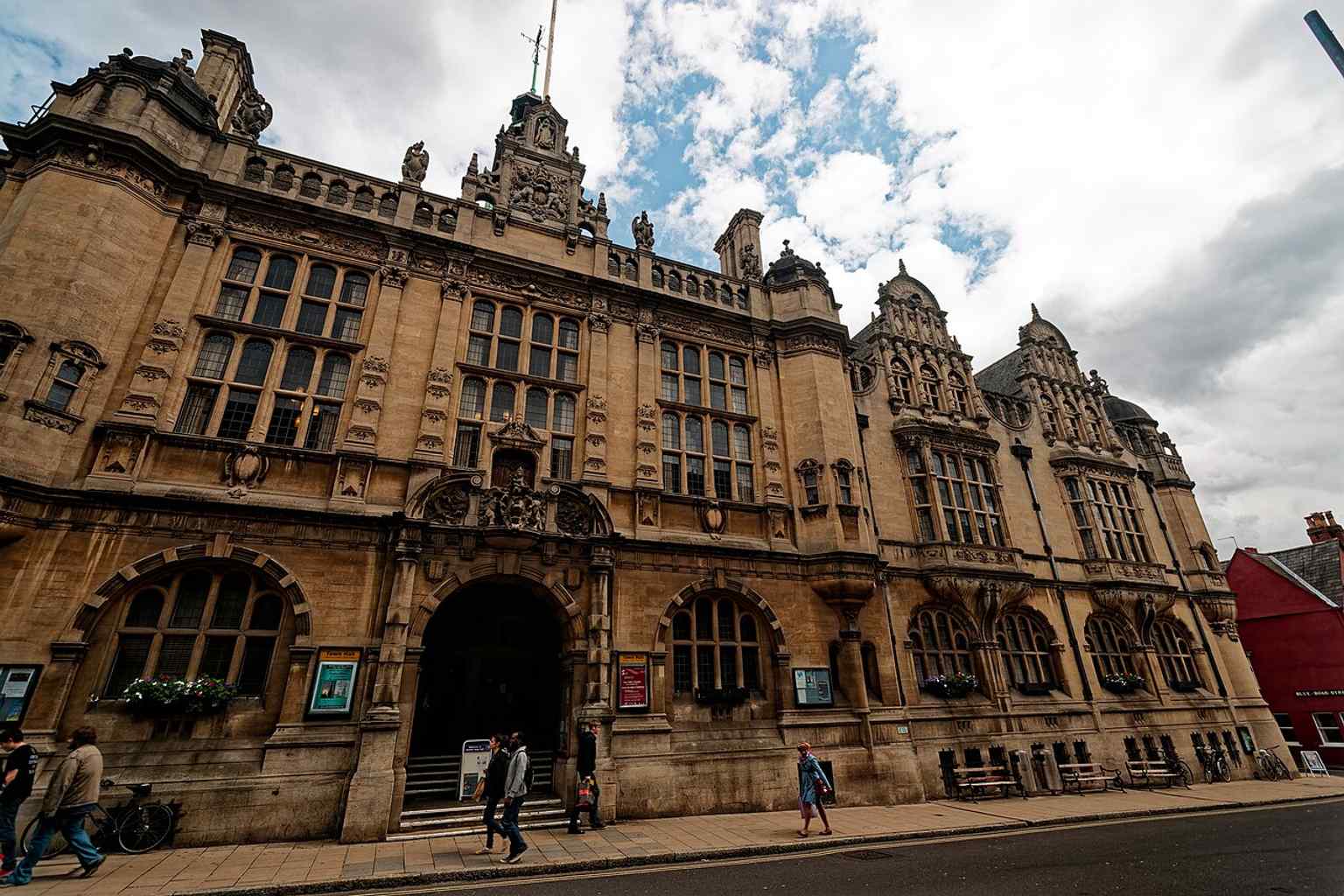 A wider view of Oxford Town Hall, showing the landmark building that now contains the Museum of Oxford.