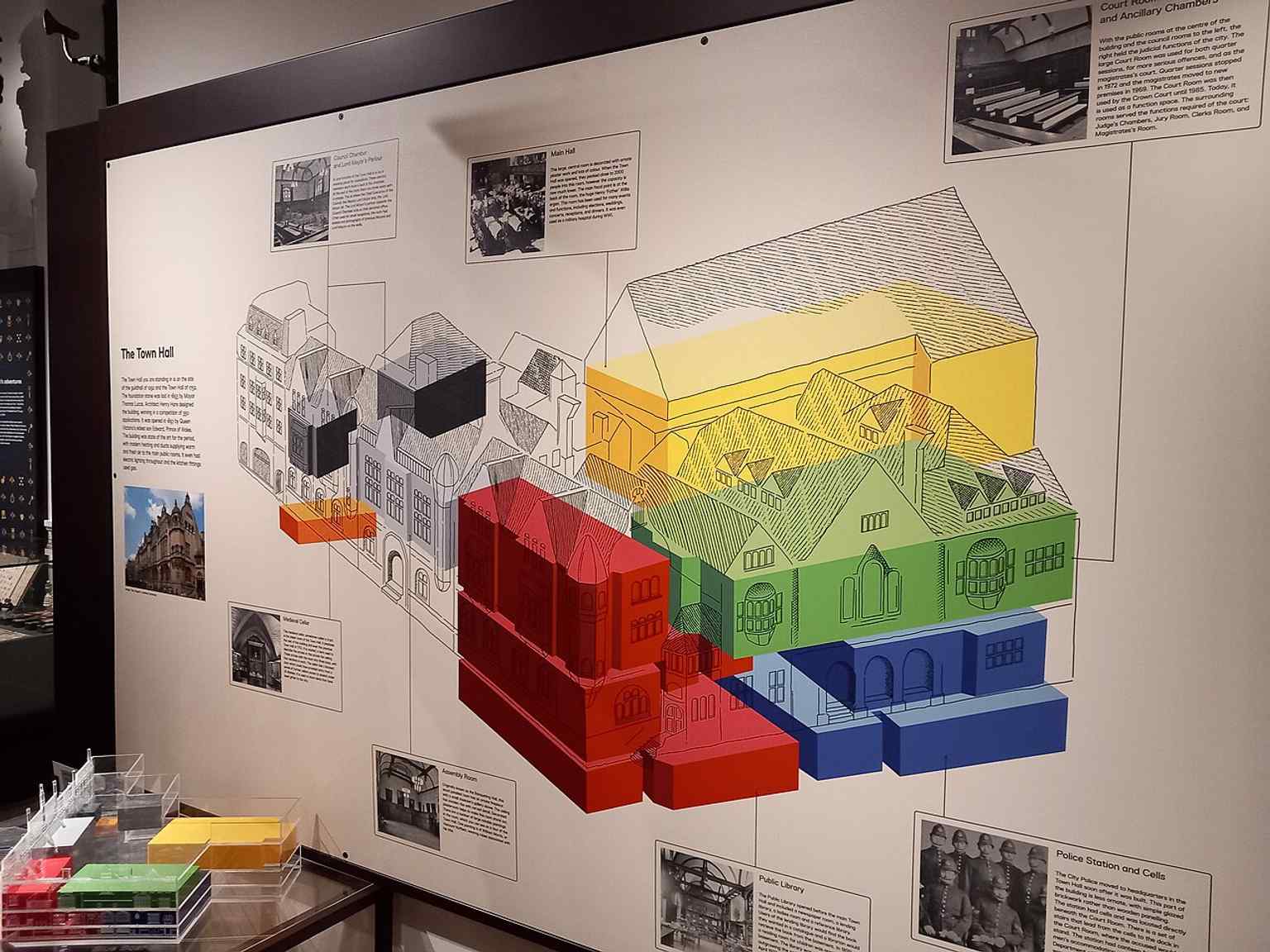A map showing the museum’s ground floor and basement rooms inside Oxford Town Hall.