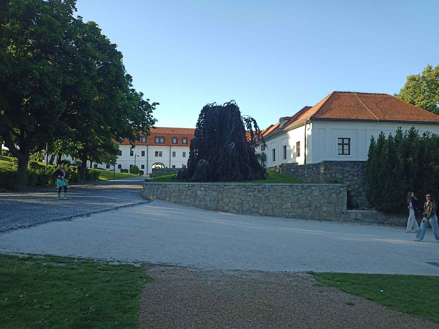 The castle park and grounds in a recent view, highlighting how the historic site is now also a public viewpoint and promenade.