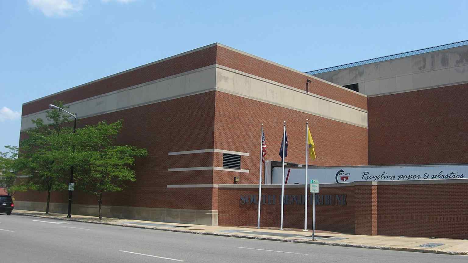 The former Remedy Company site at LaSalle and Lafayette, later occupied by the South Bend Tribune—an important clue to the building’s original corner location before it was moved.