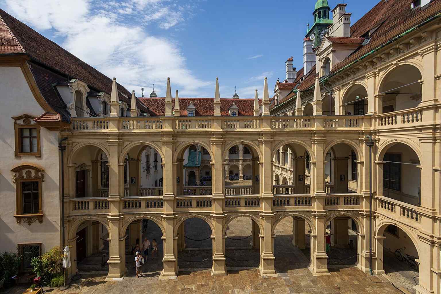 A clean modern exterior view of the Country House, useful for introducing the building’s Renaissance façade and Herrengasse presence.
