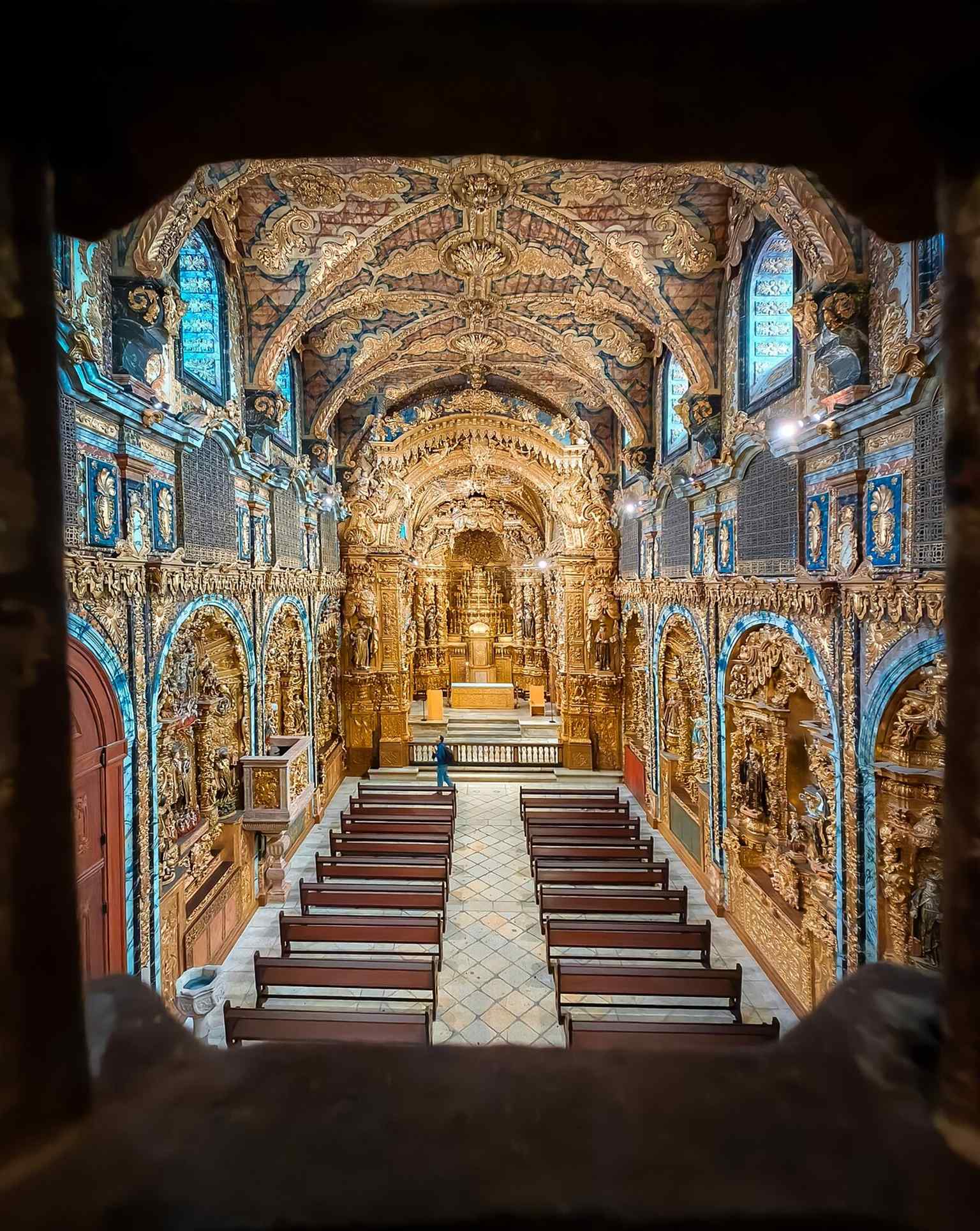 A close structural view that supports the story of the modern restoration work carried out to stabilize and reopen the church to visitors.