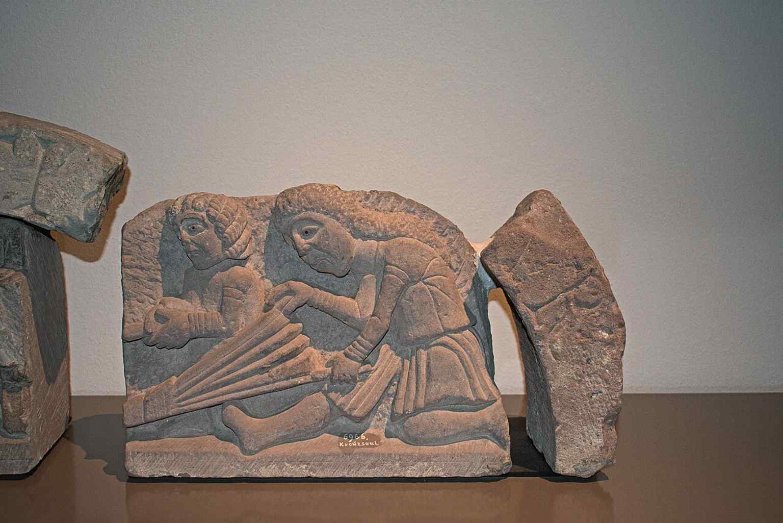 The Martyrdom of Saint Lawrence, one of the museum’s 12th-century sandstone reliefs preserved in the former Allerheiligen monastery.