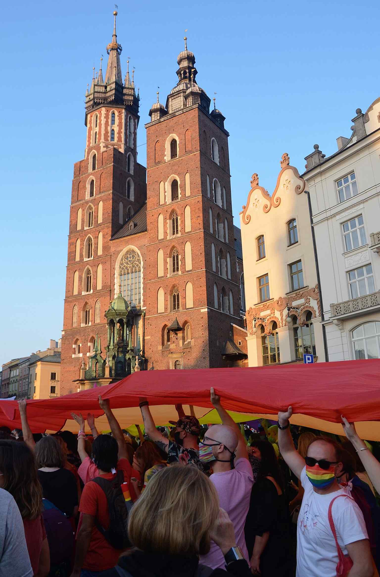 Another urban-context view of the church, useful for showing the basilica’s towers above the old city streets.
