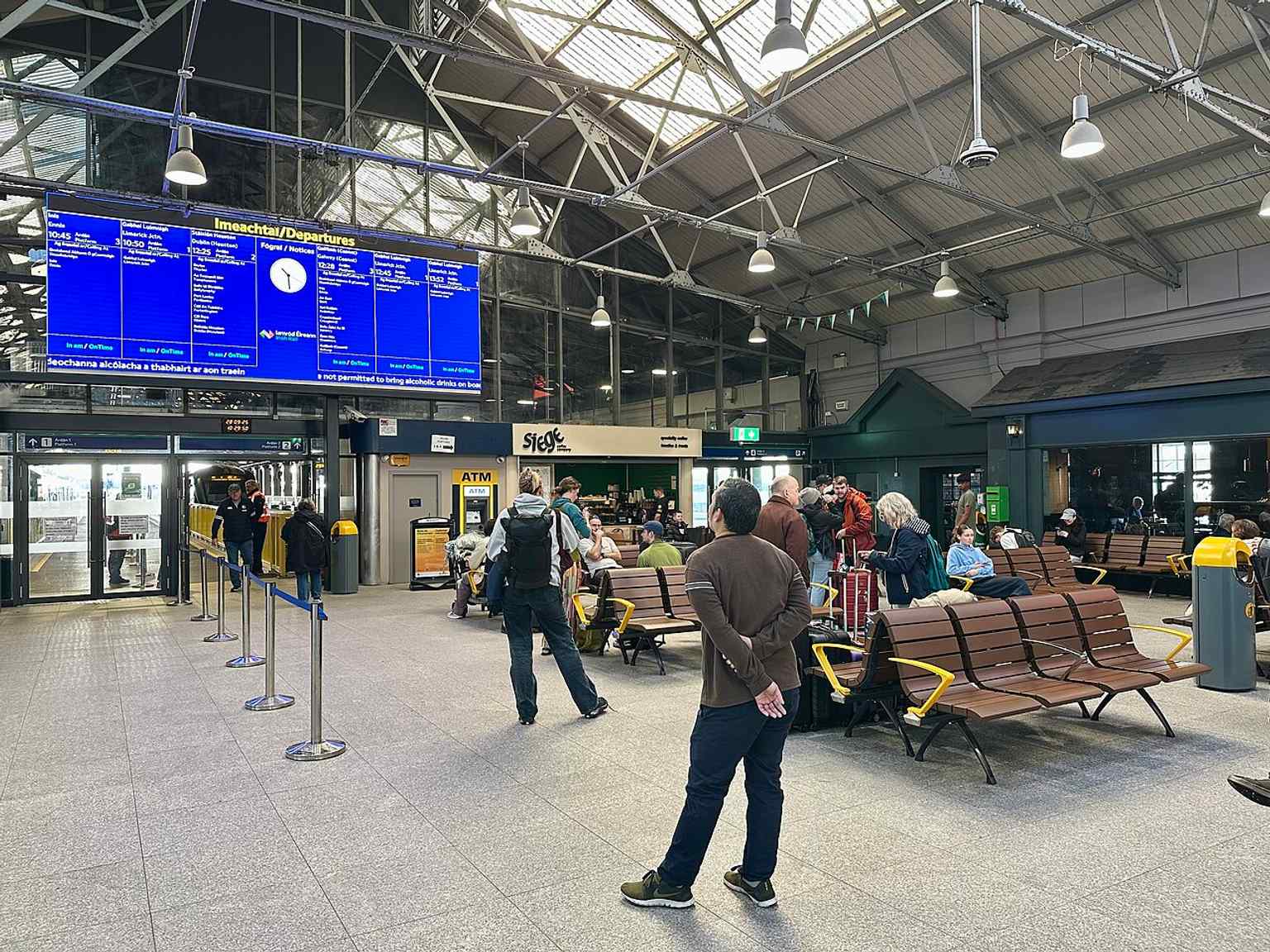 Inside the recently refurbished Colbert Station, which underwent significant interior upgrades in both 2017 and 2024, including new flooring and retail units.