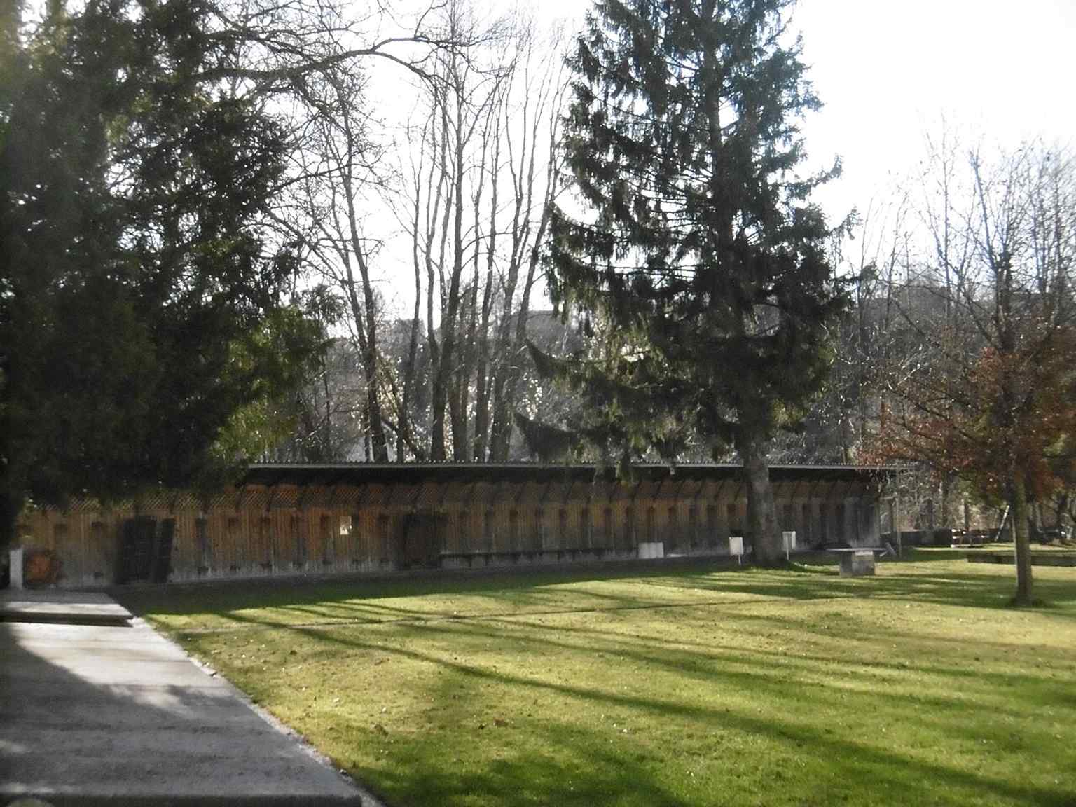 The changing cabins of the Schwimmschule — a key part of the 2003–2007 rebuild after the 2002 flood damage.