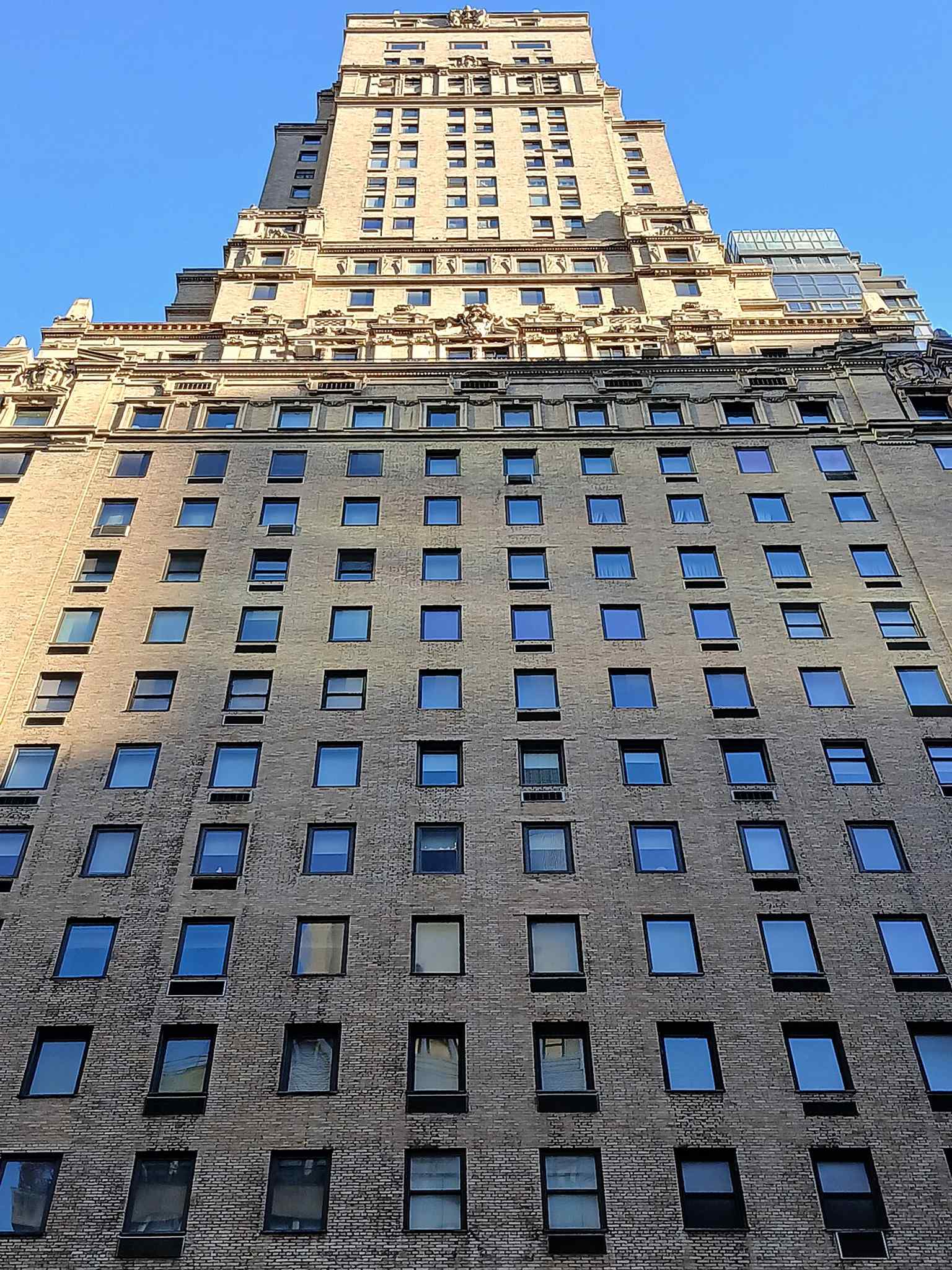 A contemporary view of the Ritz Tower in Midtown, useful for showing the building’s surviving prewar character in a modern context.