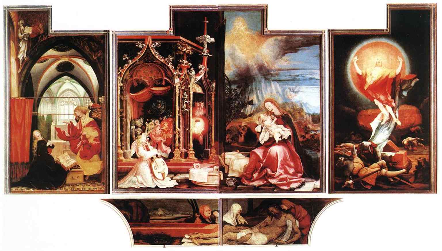 Grunewald's relentlessly dark depiction of the Crucifixion, where the visceral suffering of Christ offered strange solace to dying patients (1515).