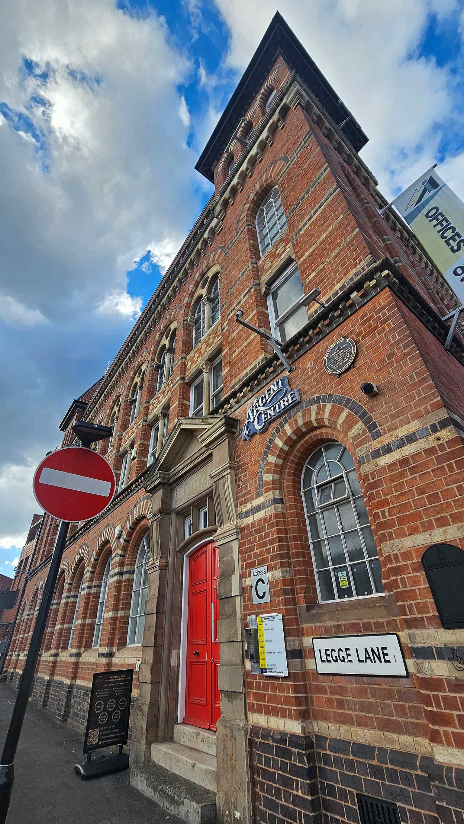 A modern street view of the Grade II* Argent Centre in the Jewellery Quarter, the building that later became home to offices and the Pen Museum.