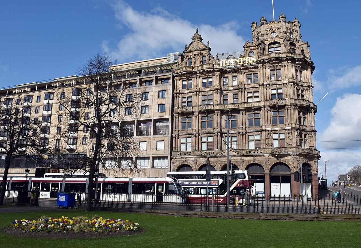 Jenners on Princes Street in March 2021, just before closure and the later fight over its missing signage.
