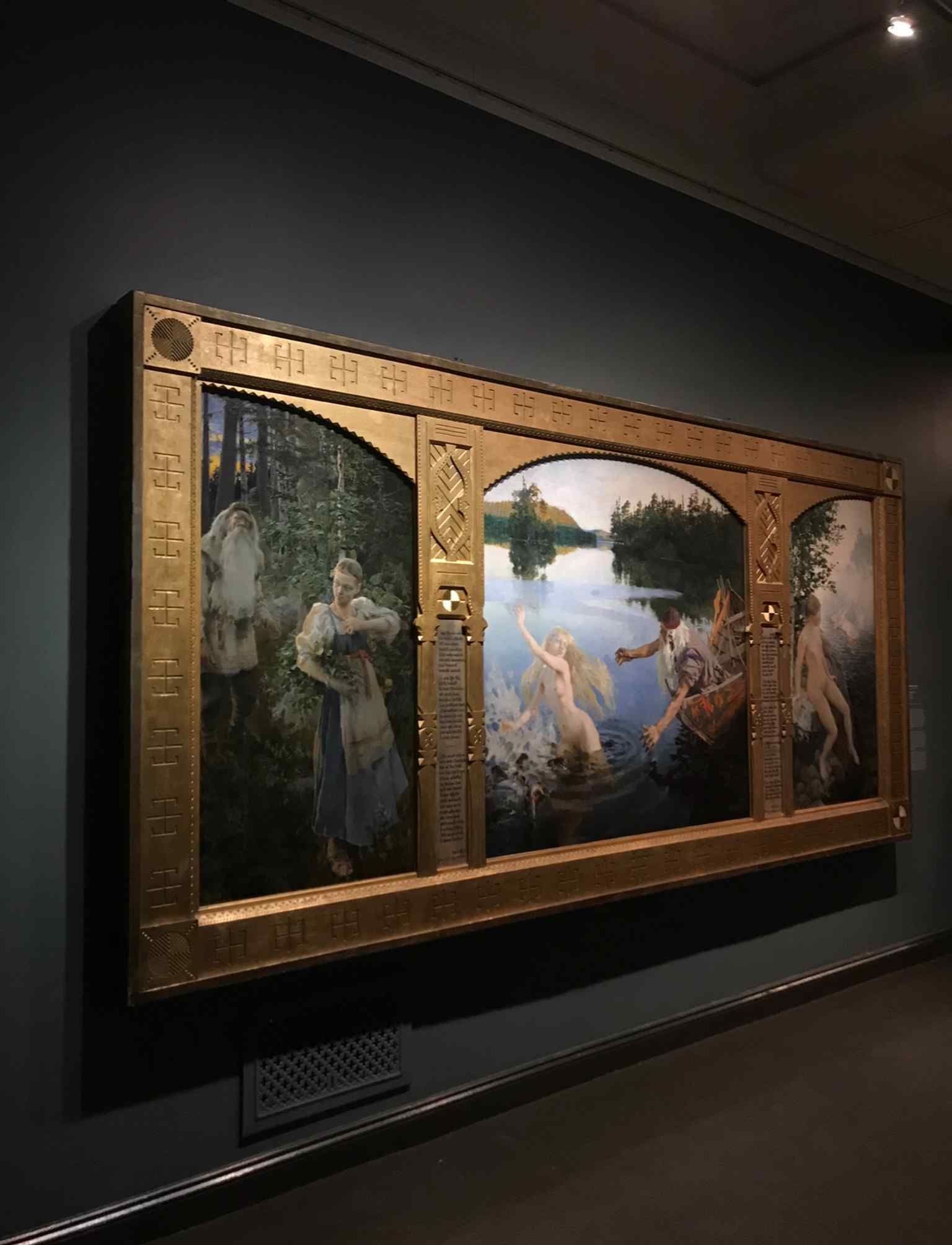 Gallen-Kallela’s Aino Triptych, one of the celebrated works connected to the Ateneum collection and Finnish national art history.