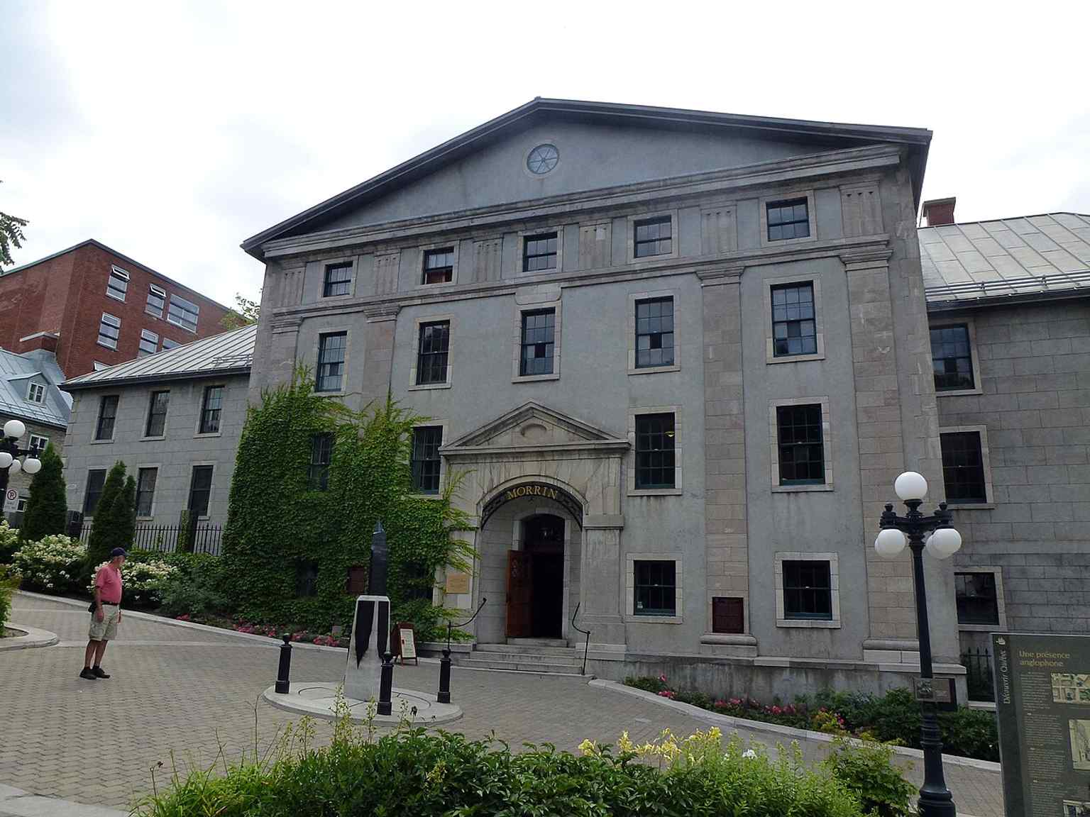 Front view of Morrin Centre, the former gaol that later became Morrin College and today houses the English-language library.