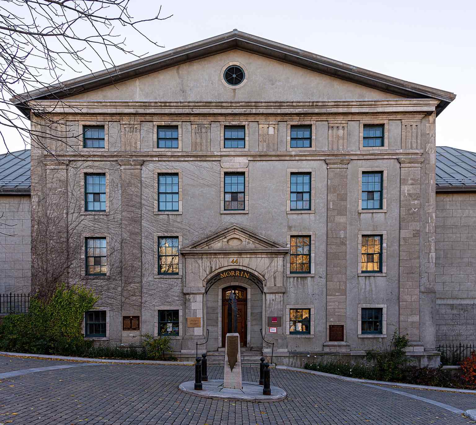 Modern exterior of the Morrin Centre in Old Quebec, now a cultural centre for the city’s English-speaking community.