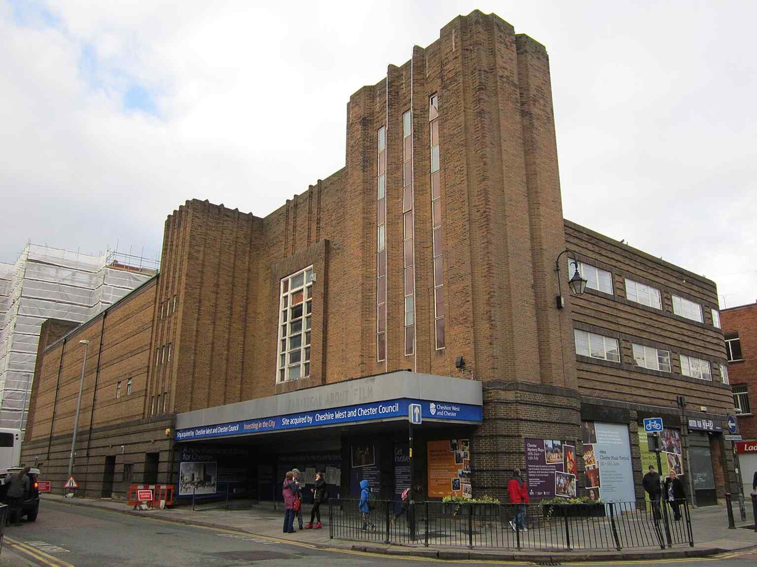 The former Odeon Cinema before its Storyhouse transformation — this 1936 Art Deco building is the heart of Chester’s cultural hub.